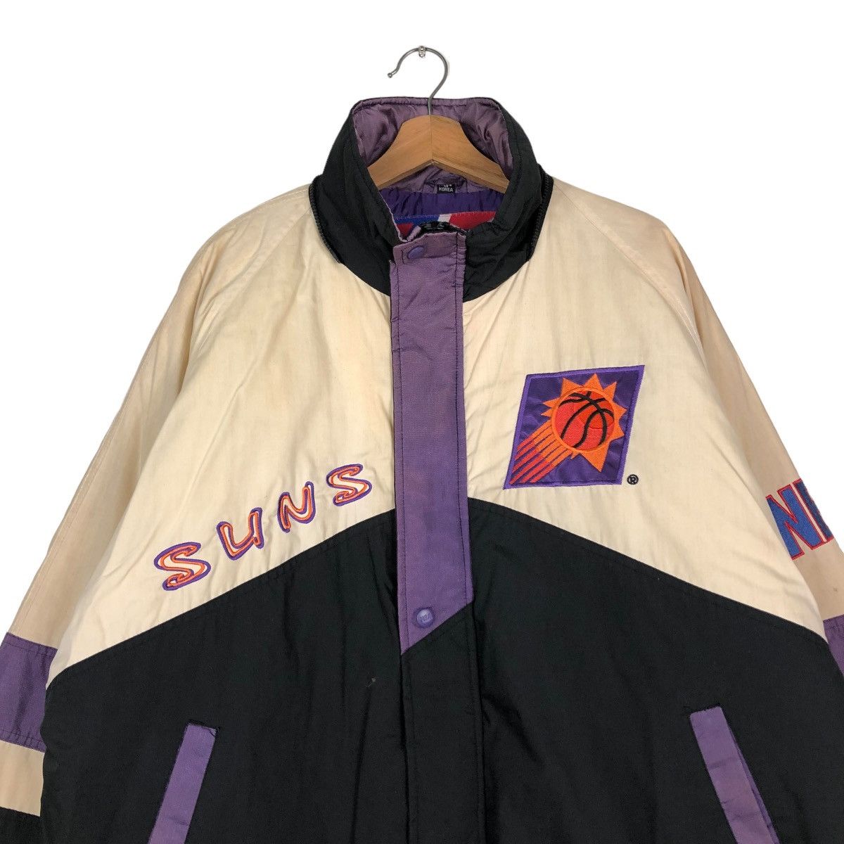 NBA 🔥VINTAGE PHOENIX SUNS STARTER BOMBER JACKET BIG LOGO Size US L / EU 52-54 / 3 - 5 Thumbnail