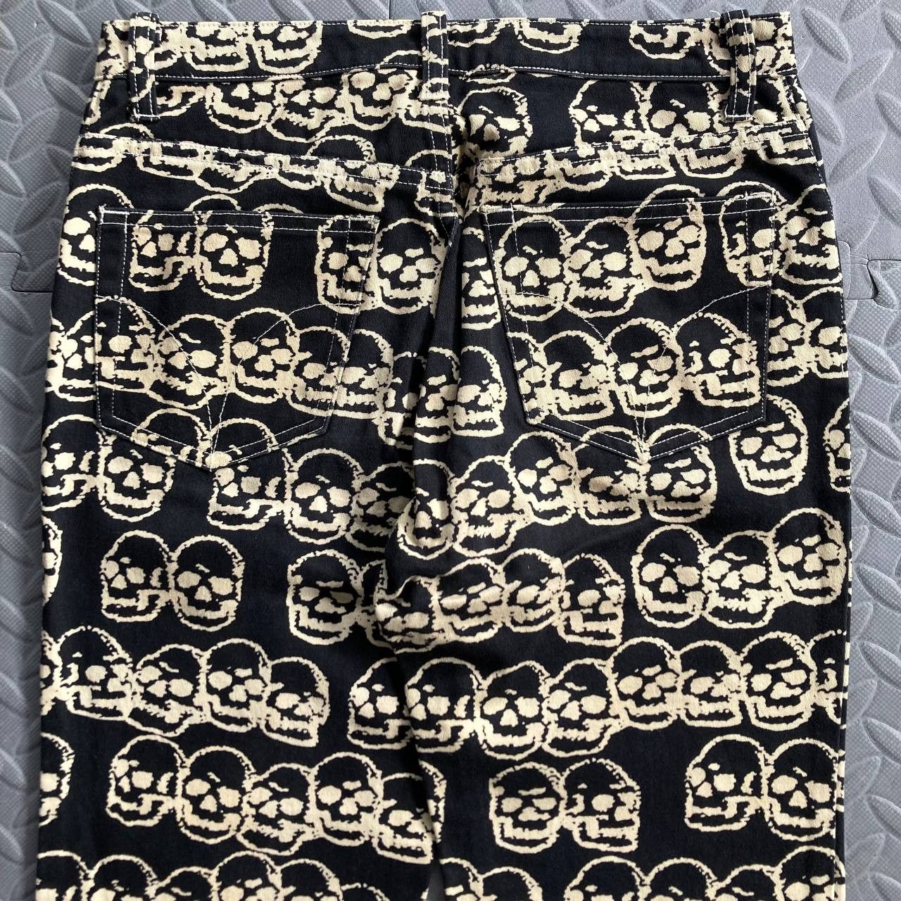 Vintage 1998 Skulls Print Pants