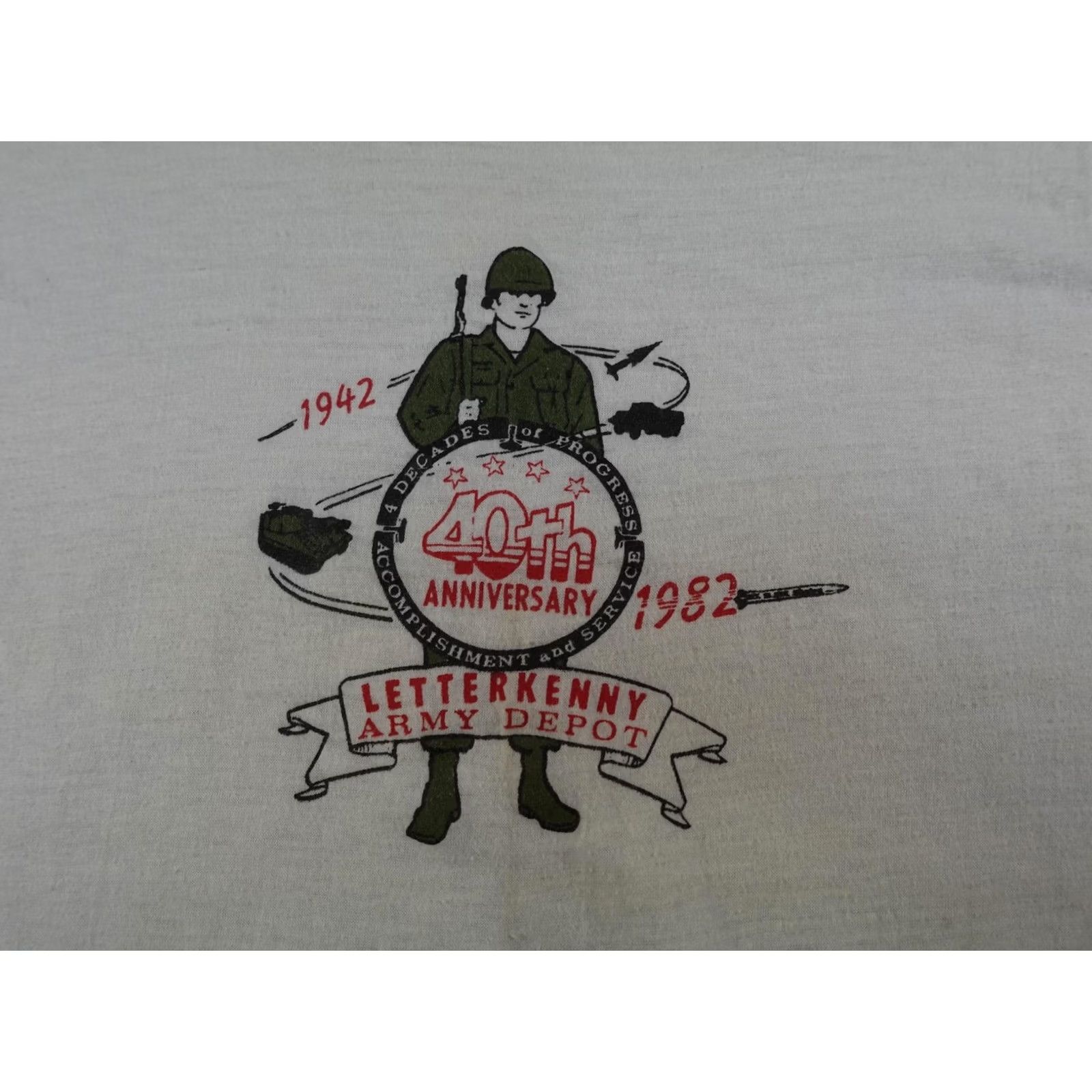 Vintage VINTAGE Sportswear Letterkenny Army Depot Shirt Mens Large White 40th Anniversary 1982 80s Size US L / EU 52-54 / 3 - 2 Thumbnail