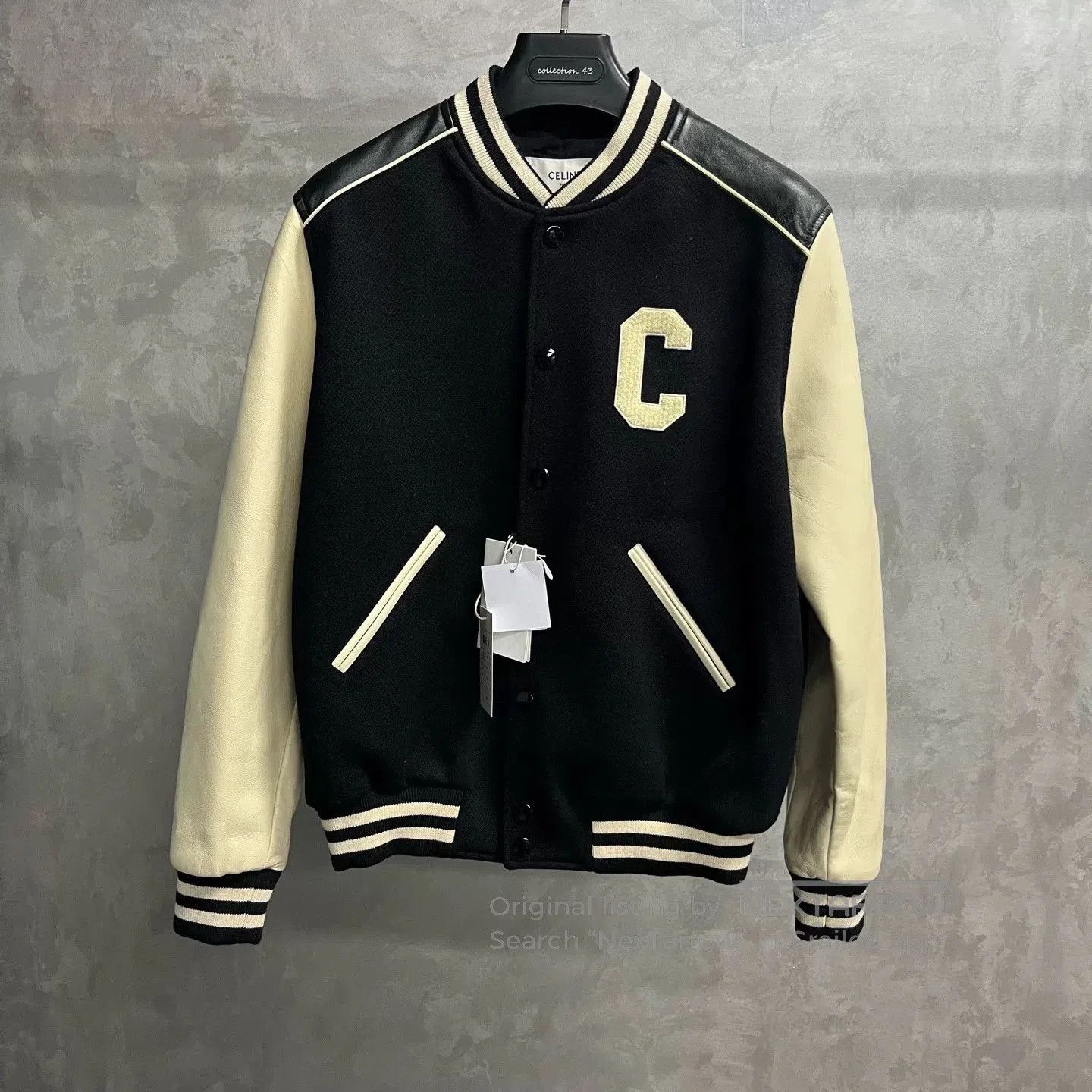 Celine Celine Black Big C Logo Baseball Jacket. Size US S / EU 44-46 / 1 - 1 Thumbnail
