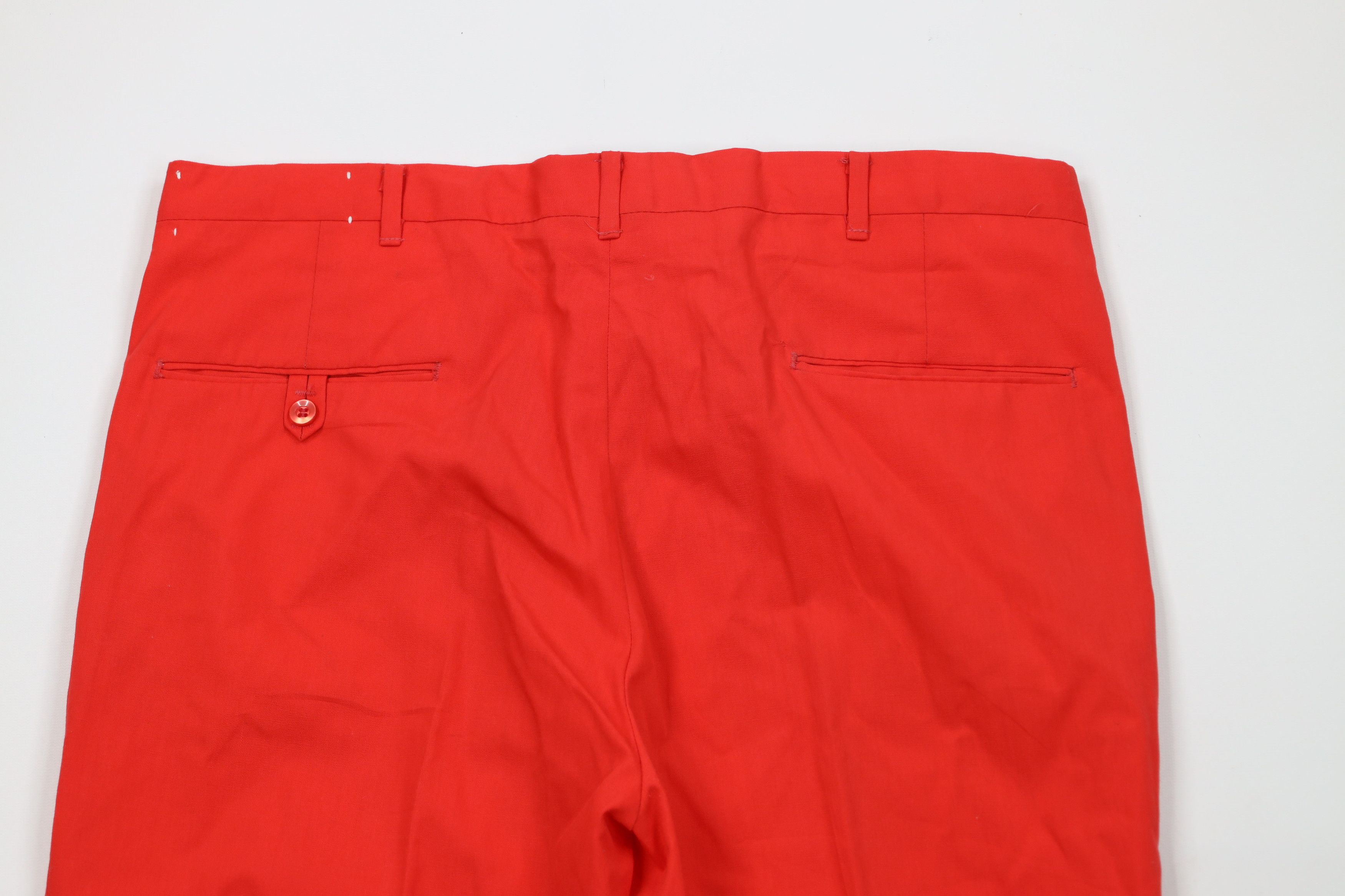 Vintage Vintage 70s Streetwear Flared Wide Leg Chino Pants Red USA Size US 36 / EU 52 - 11 Thumbnail