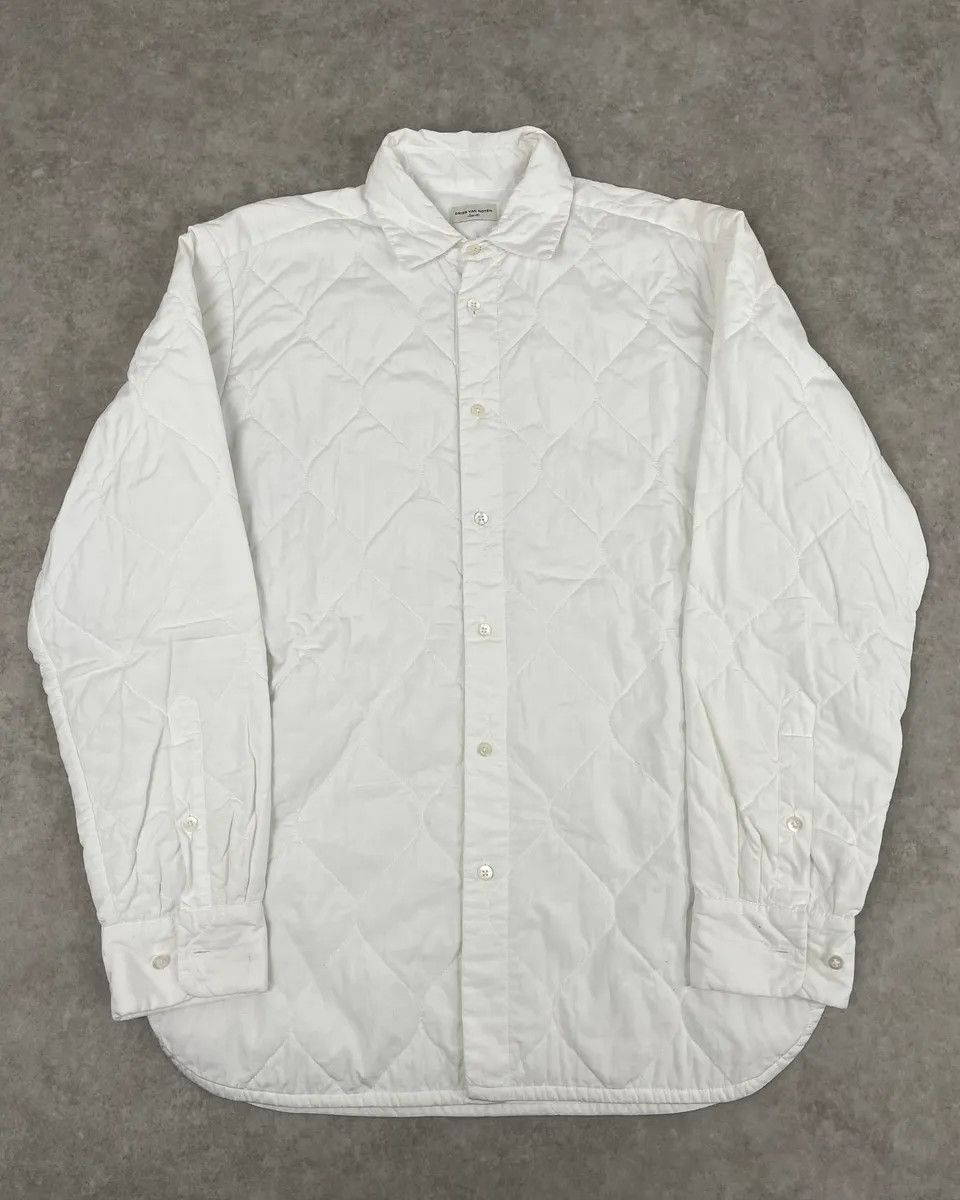Dries Van Noten Dries Van Noten White Quilted Effect Shirt Size US M / EU 48-50 / 2 - 1 Thumbnail
