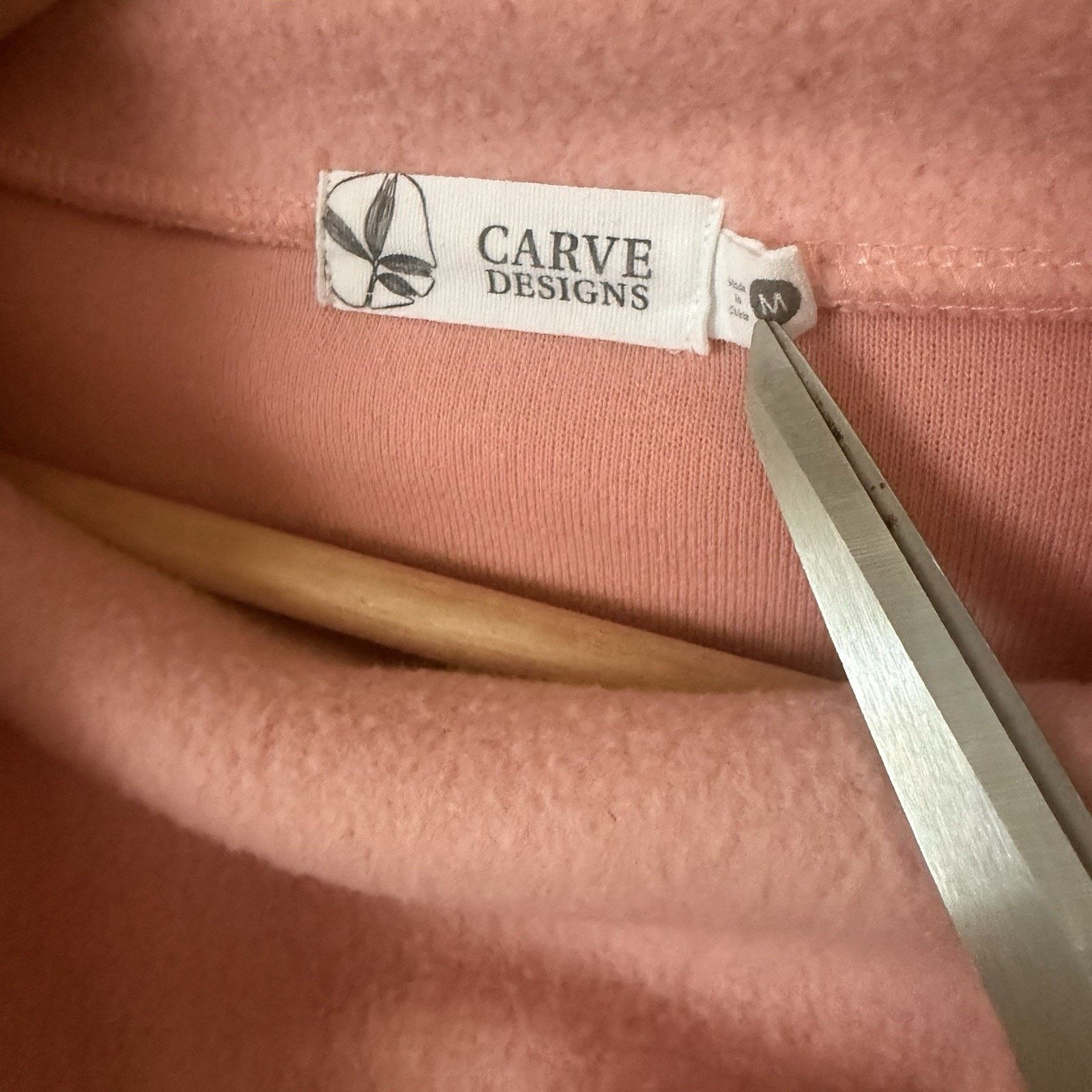 Other Carve Designs Rowayton Cowl Fleece Pullover Azalea Clay Size M / US 6-8 / IT 42-44 - 3 Thumbnail