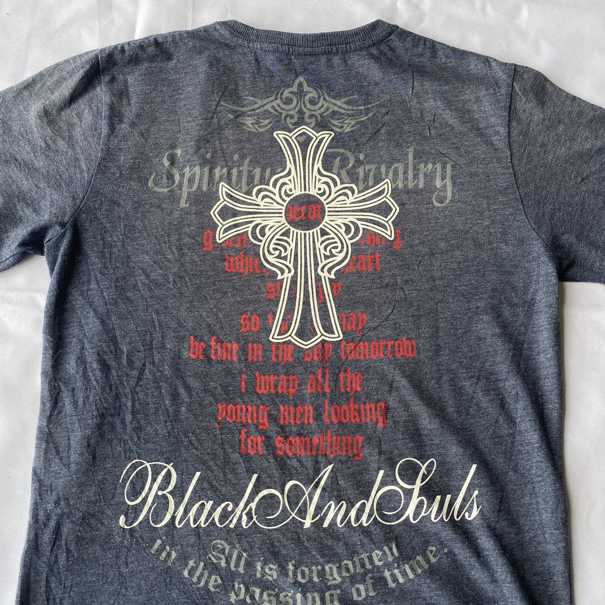Japanese Brand Japanese Poem Memorabilia Cross Chrome Hearts Style Size US M / EU 48-50 / 2 - 8 Thumbnail