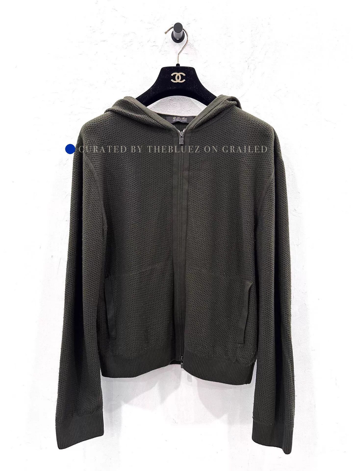 Loro Piana Deep Green Cashmere Mesh Zip Jacket Size US S / EU 44-46 / 1 - 1 Thumbnail