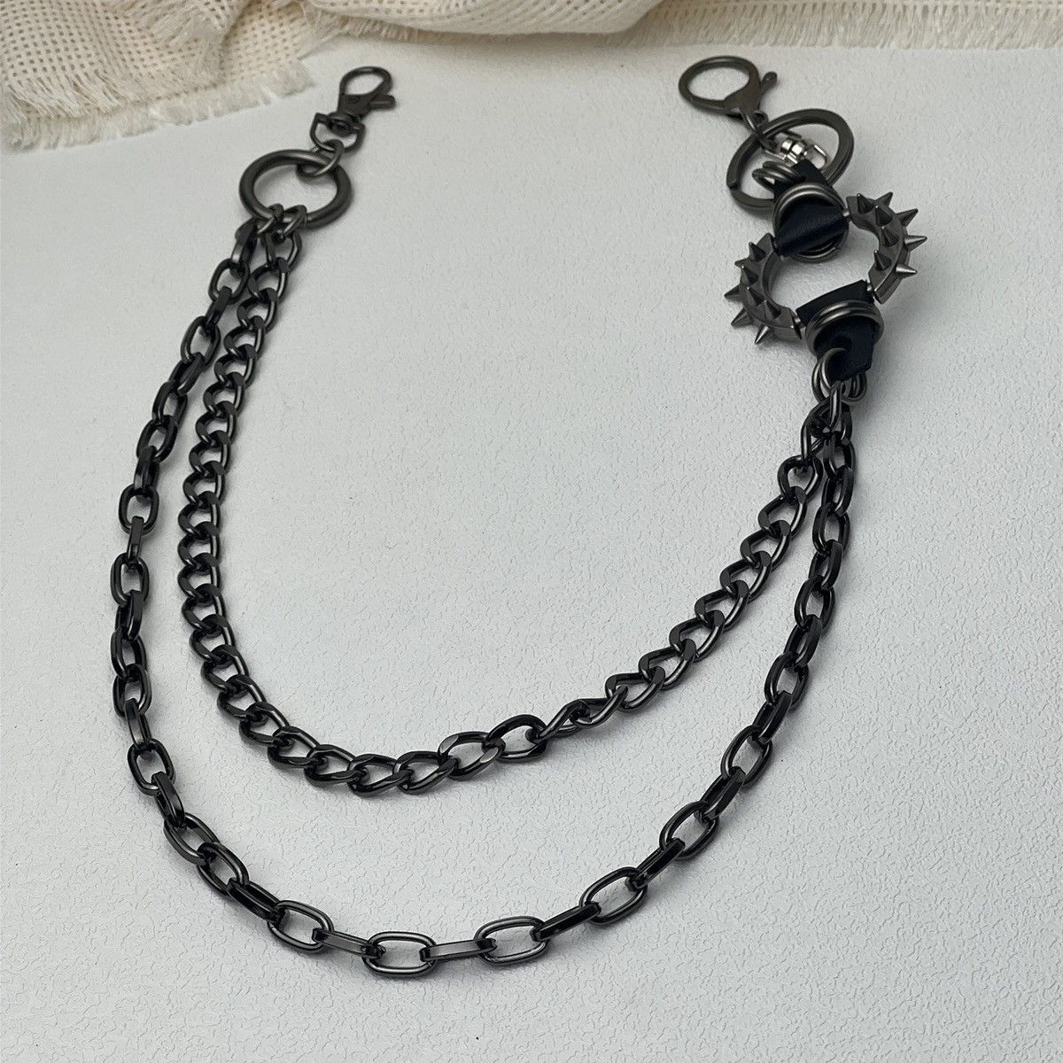 Jewelry Punk Style 2 layers waist keychain Size ONE SIZE - 3 Thumbnail