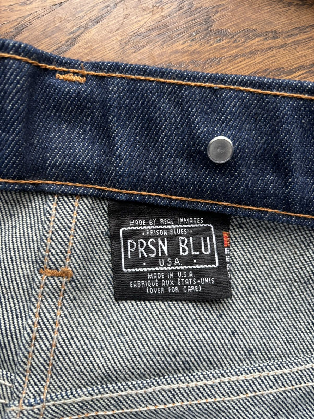 Carhartt × Vintage 1990s PRSN Blue Double Knees Vintage Prison Work Jeans Heavy Size US 32 / EU 48 - 5 Thumbnail