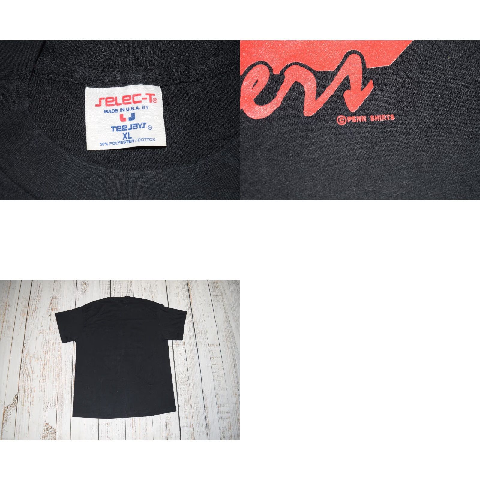 TEE JAYS VINTAGE TEE JAYS '91 PANTHERS GRADUATE T-SHIRT BLACK XL RETRO 90s MENS Size US XL / EU 56 / 4 - 8 Thumbnail