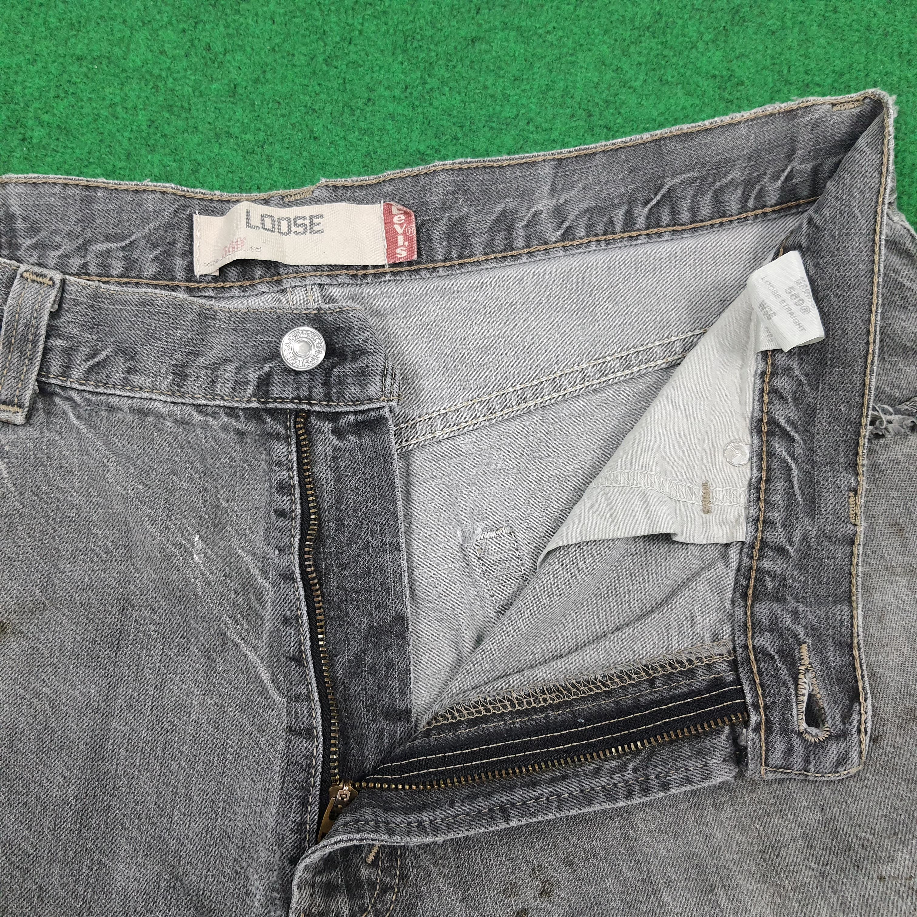 Levi's × Vintage Vintage Levi's 569 Loose Distressed Short Jeans Size US 36 / EU 52 - 5 Thumbnail