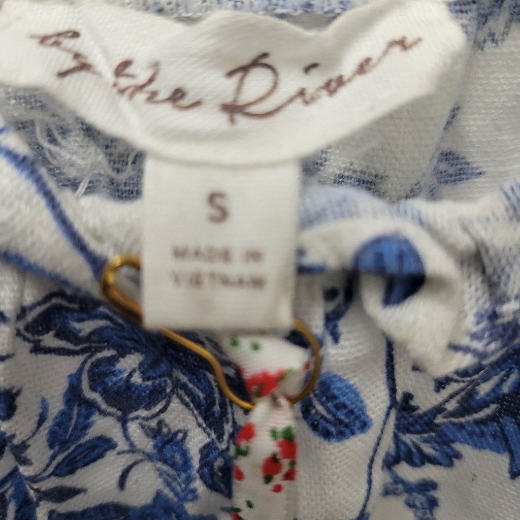 Other BY THE RIVER Women Maxi Cut-Out Cotton Linen Blend Floral Li Size S / US 4 / IT 40 - 14 Thumbnail