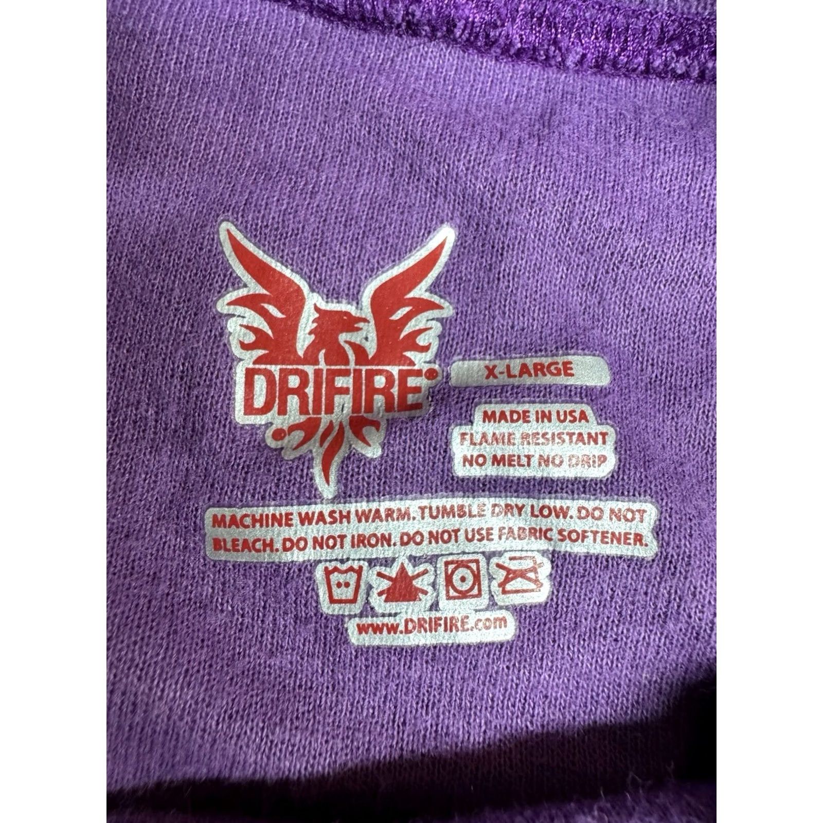 Vintage VINTAGE DRIFIRE Shirt Mens XL Purple Flame Resistant FR Long Sleeve Moisture Wicking USA Size US XL / EU 56 / 4 - 2 Thumbnail