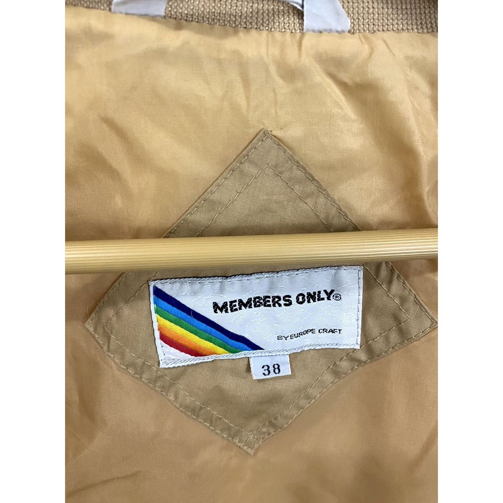 Members Only VTG 80s Members Only Cafe Racer Tan Windbreaker Jacket Size 38 Mens Windbreaker Tan 80s Cafe Racer Members Only JacketSize38 Size US XXS / EU 40 - 4 Thumbnail
