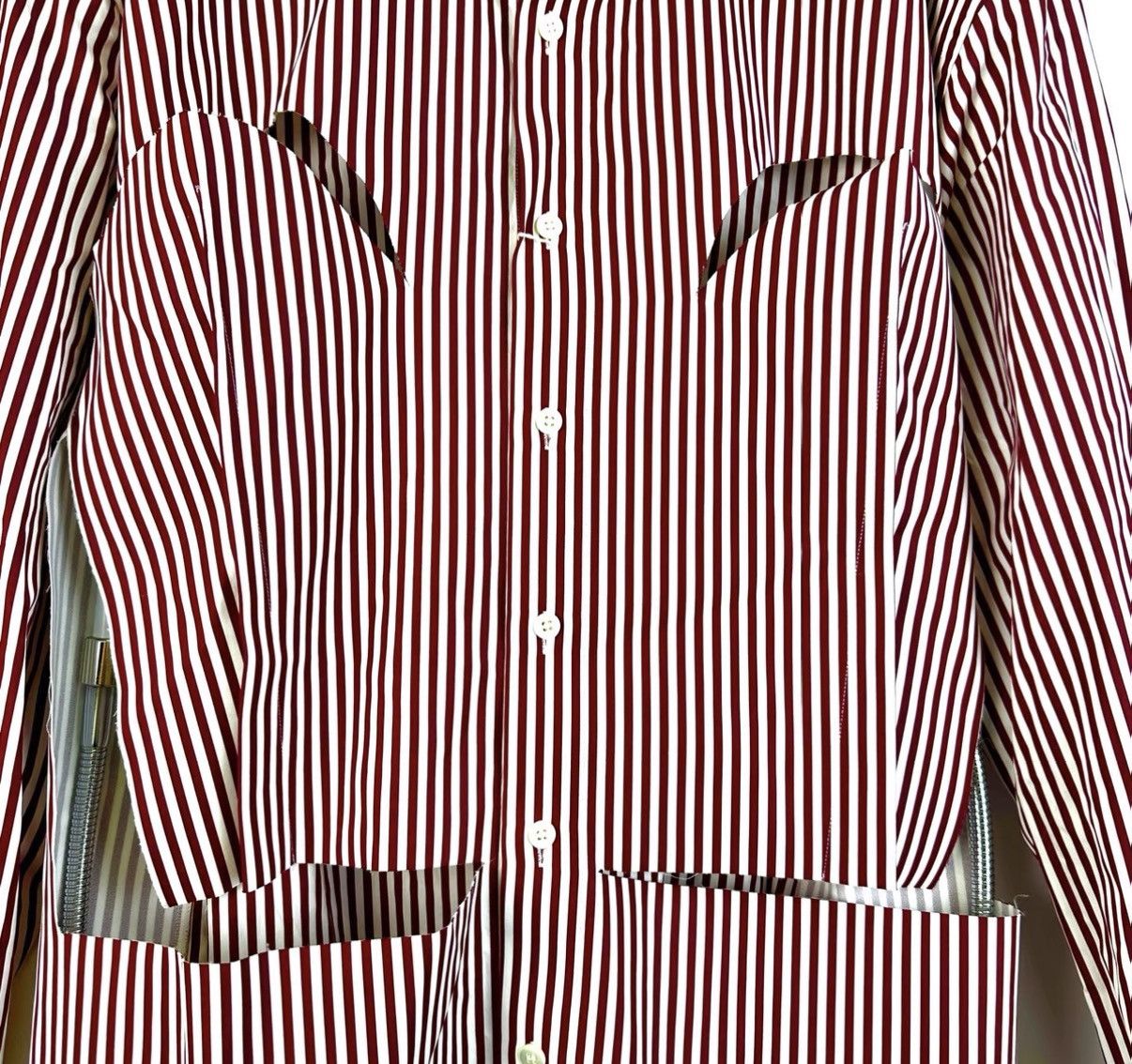 Maison Margiela Maison Margiela Striped Ripped Long Sleeve Shirt K12 Size S / US 4 / IT 40 - 5 Thumbnail