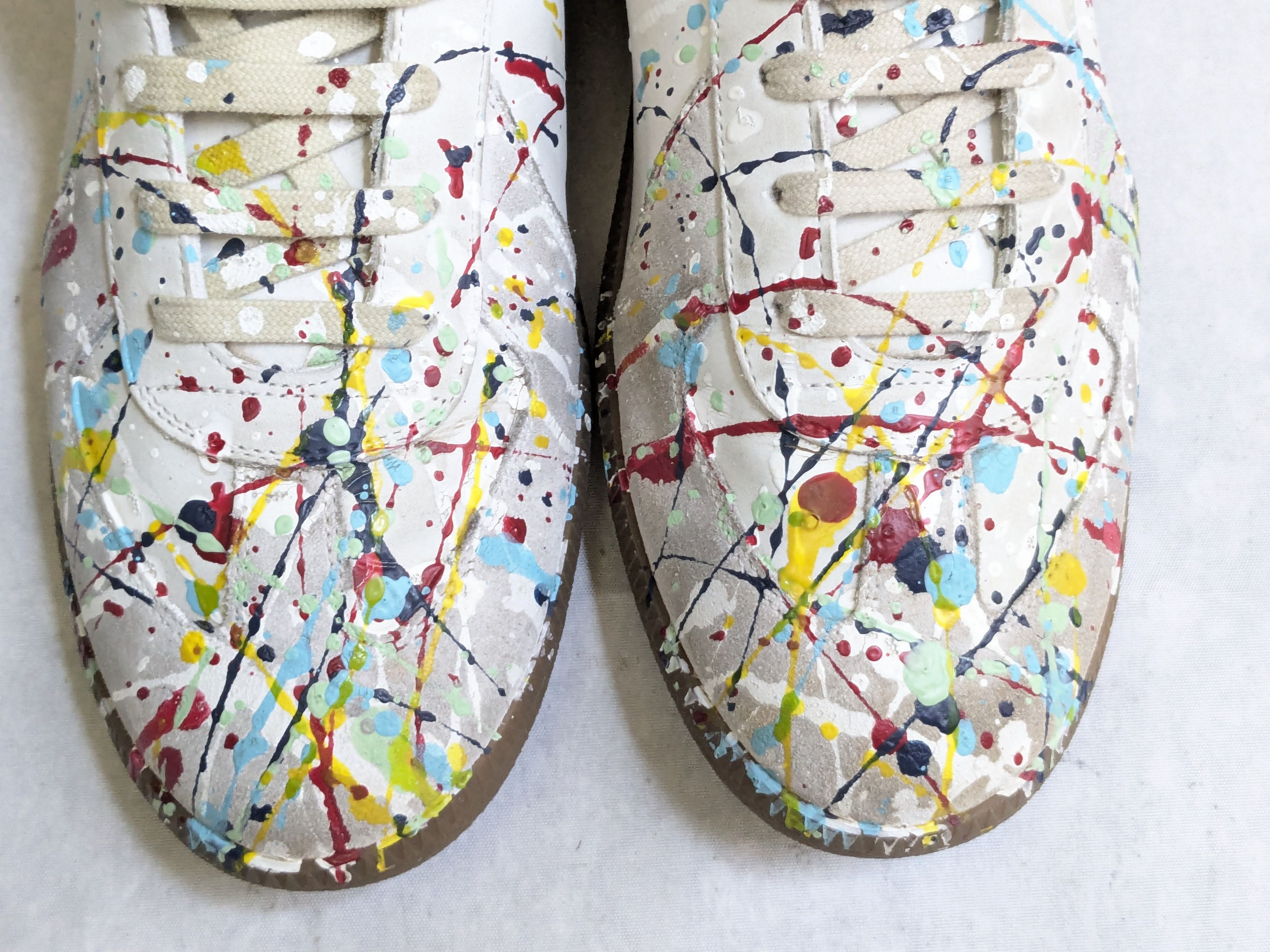 Maison Margiela Maison Margiela Replica GAT Sneaker 46.5 13.5 Paint Splatter Size US 13 / EU 46 - 2 Thumbnail