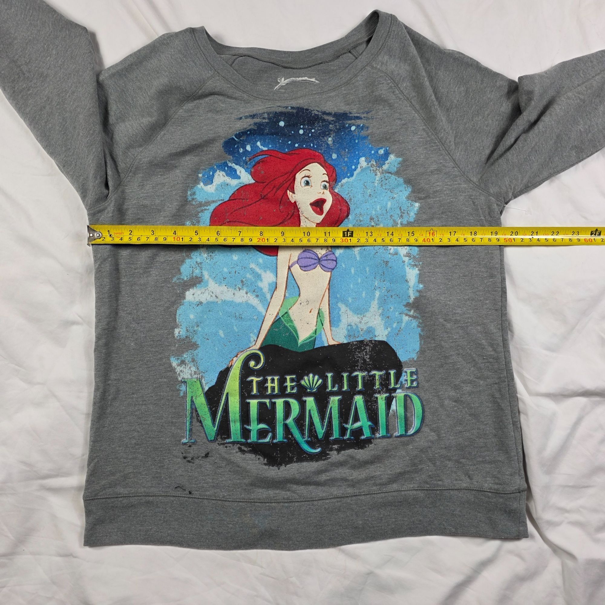 Disney Disney The Little Mermaid Womens Size Large Sweatshirt Gray Size L / US 10 / IT 46 - 7 Thumbnail