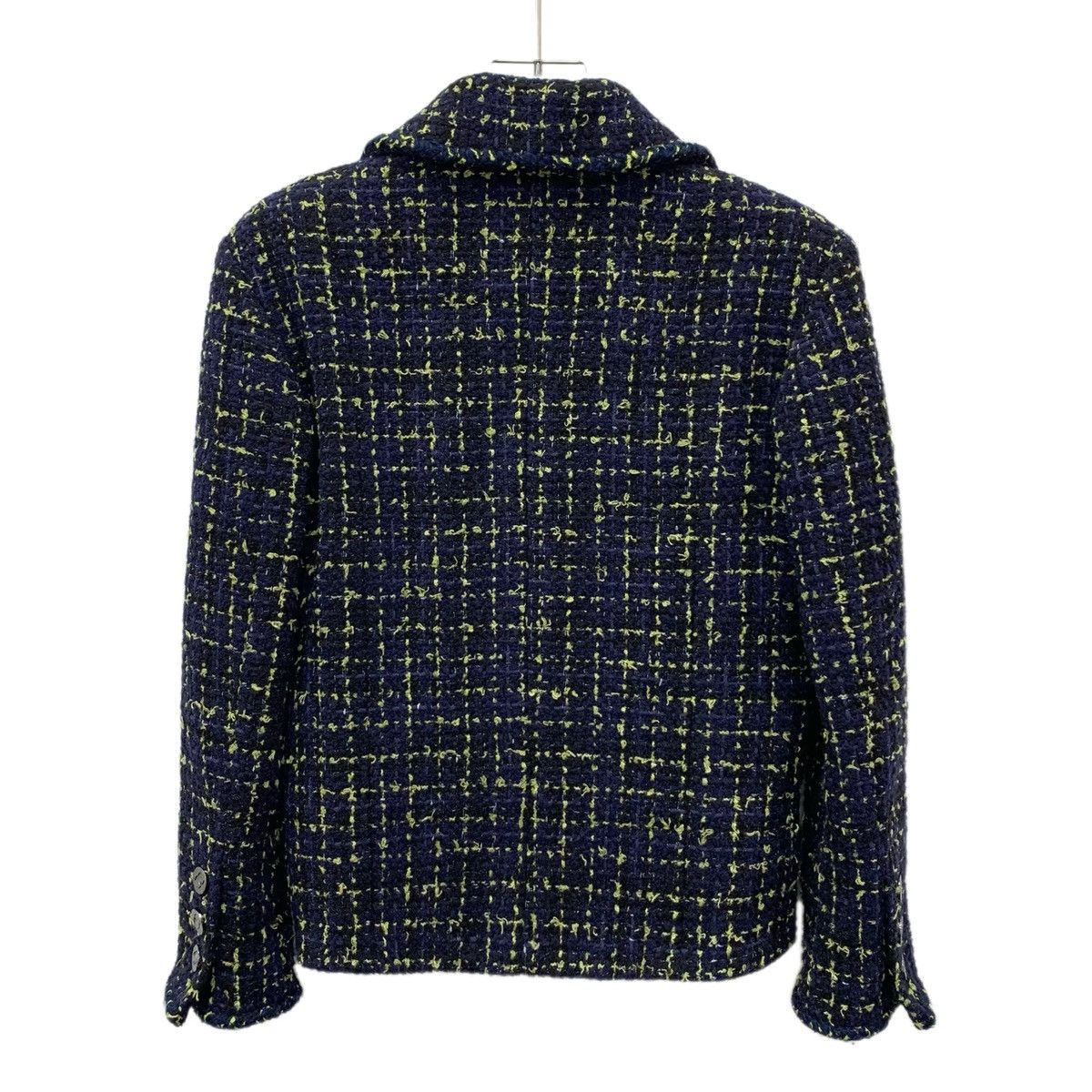Chanel Chanel 22 Blue Cotton Lapel Long Sleeve Tweed Woven Jacket Size XS / US 0-2 / IT 36-38 - 2 Thumbnail
