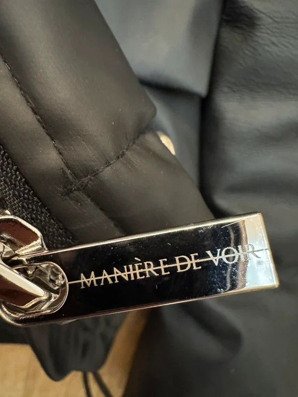 Maniere De Vior Maniere De Voir Wrap Neck Puffer Jacket Vegan Leather 4 M Size L / US 10 / IT 46 - 11 Thumbnail