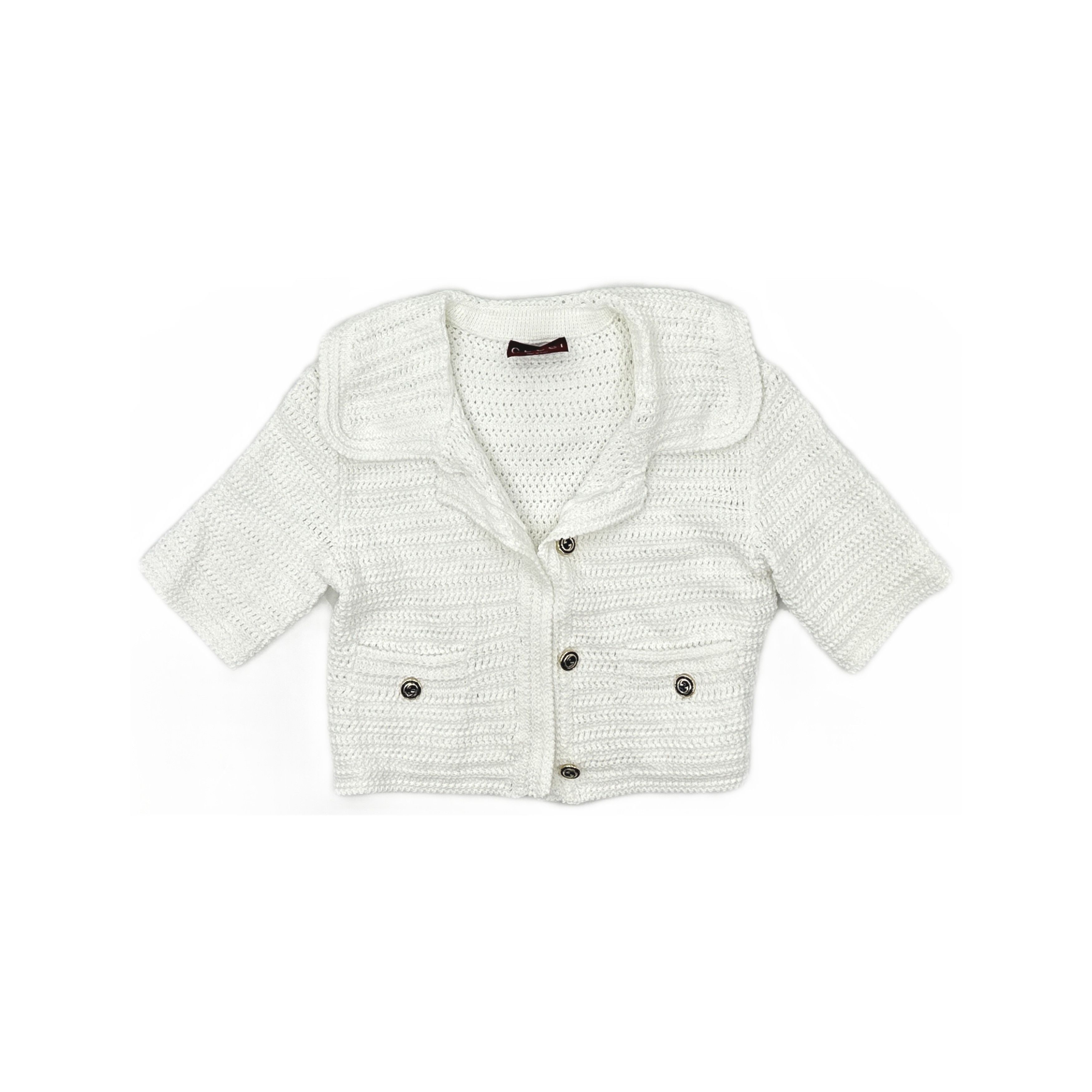 Gucci Gucci Crochet Knit Cardigan White Size S Size S / US 4 / IT 40 - 1 Thumbnail