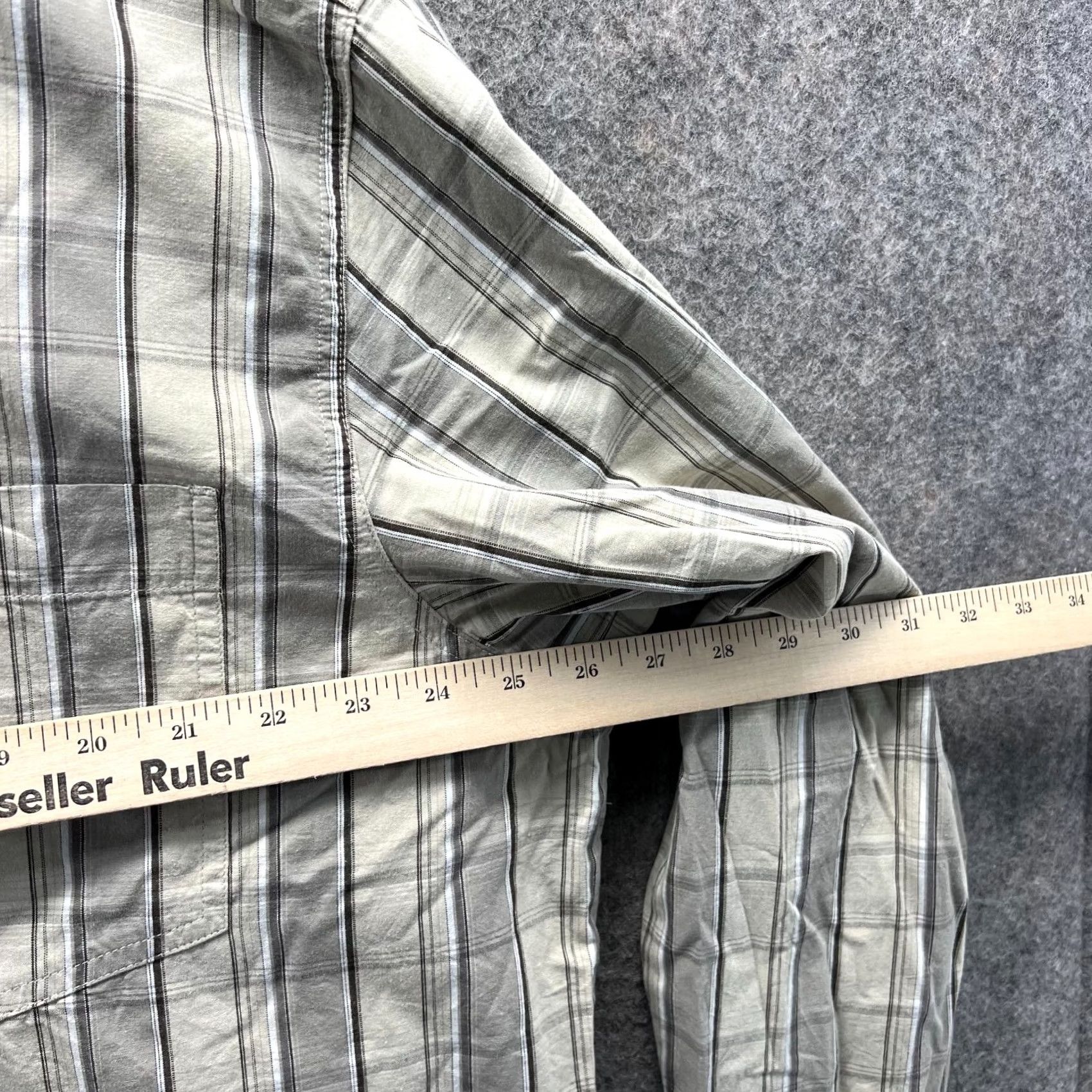 Vintage Columbia Shirt Mens XXL Beige Button-Down Preppy Dress Plaid New Casual Formal Workwear Button-Up Long Sleeve Men’s Regular Fit 52in Chest Vintage? No Size 48R - 3 Thumbnail