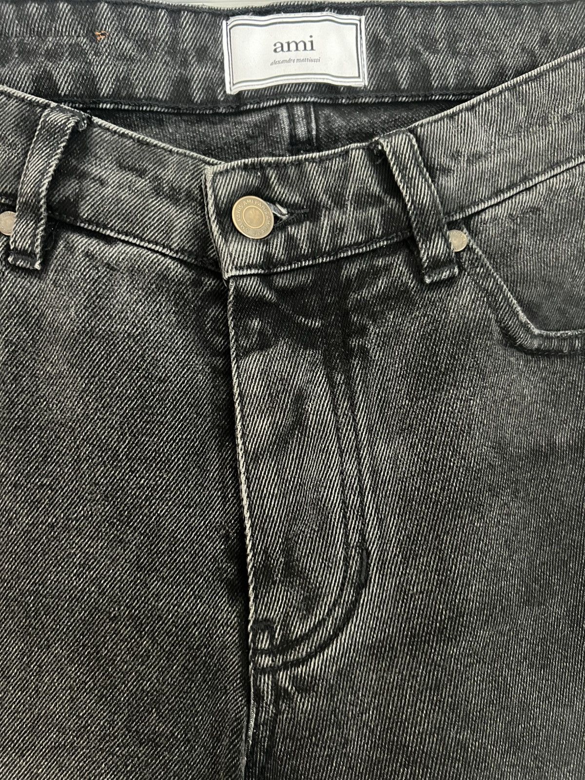 AMI AMI Tapered Fit Jeans - Vintage Black Size US 27 - 3 Thumbnail