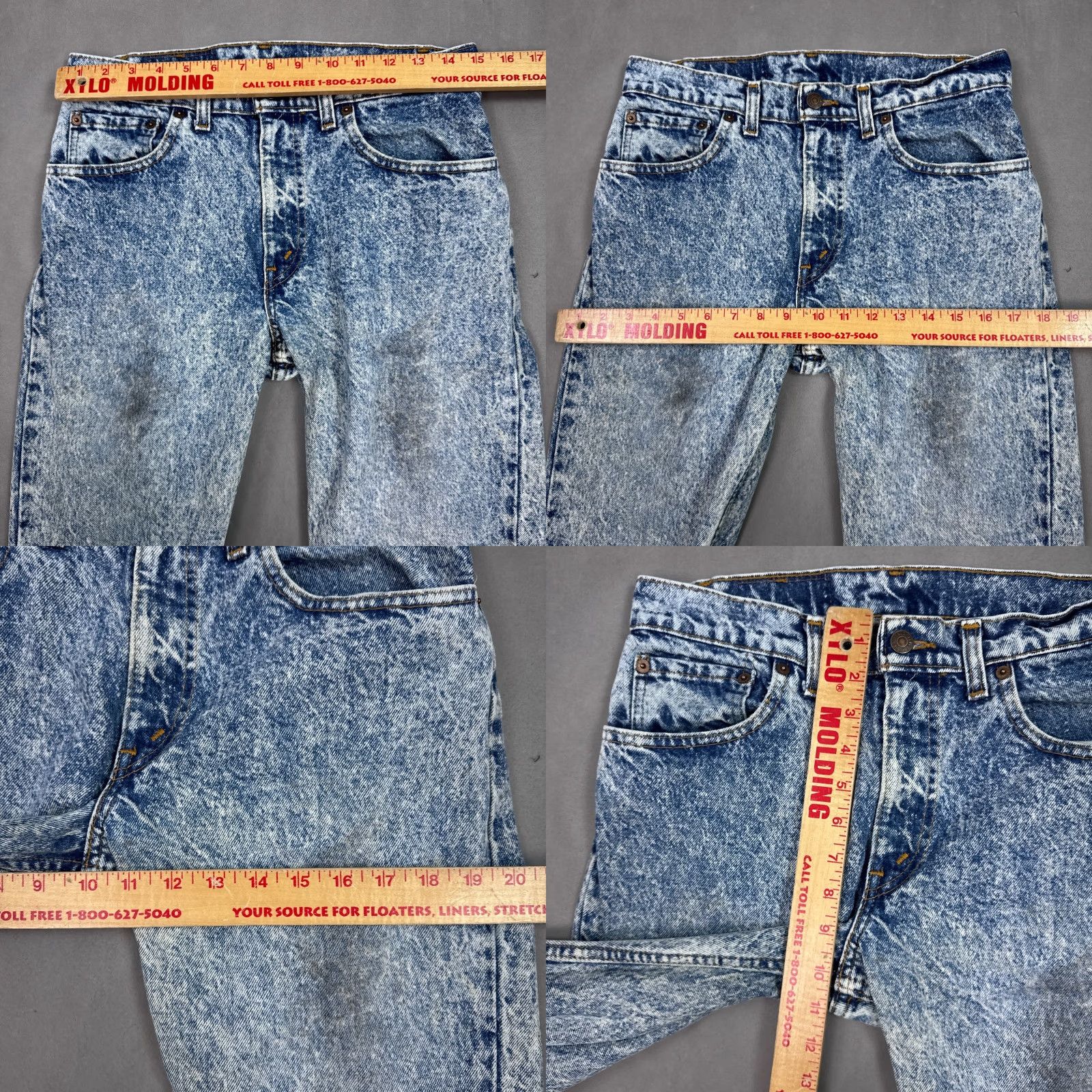 Levi's VINTAGE Levi's Jeans Men 30x29 Blue 90s Acid Wash Made USA Pants 506 Levi's 500 Series Jeans 90s USA Mens Size US 32 / EU 48 - 9 Thumbnail