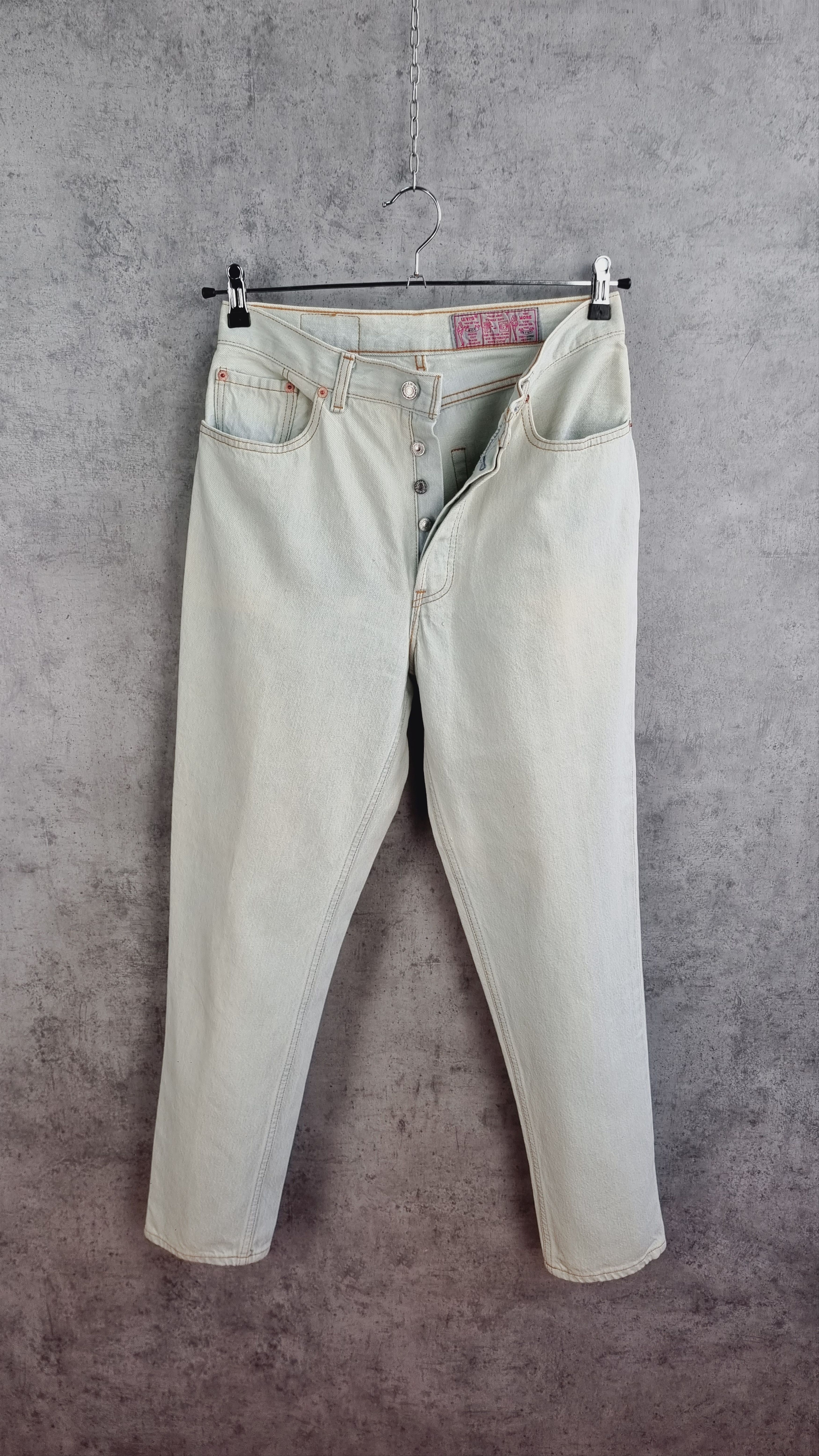 Levi's × Levi's Vintage Clothing 90s Levis France Made Cool Faded Unique Denim Jeans Size US 31 - 1 Thumbnail
