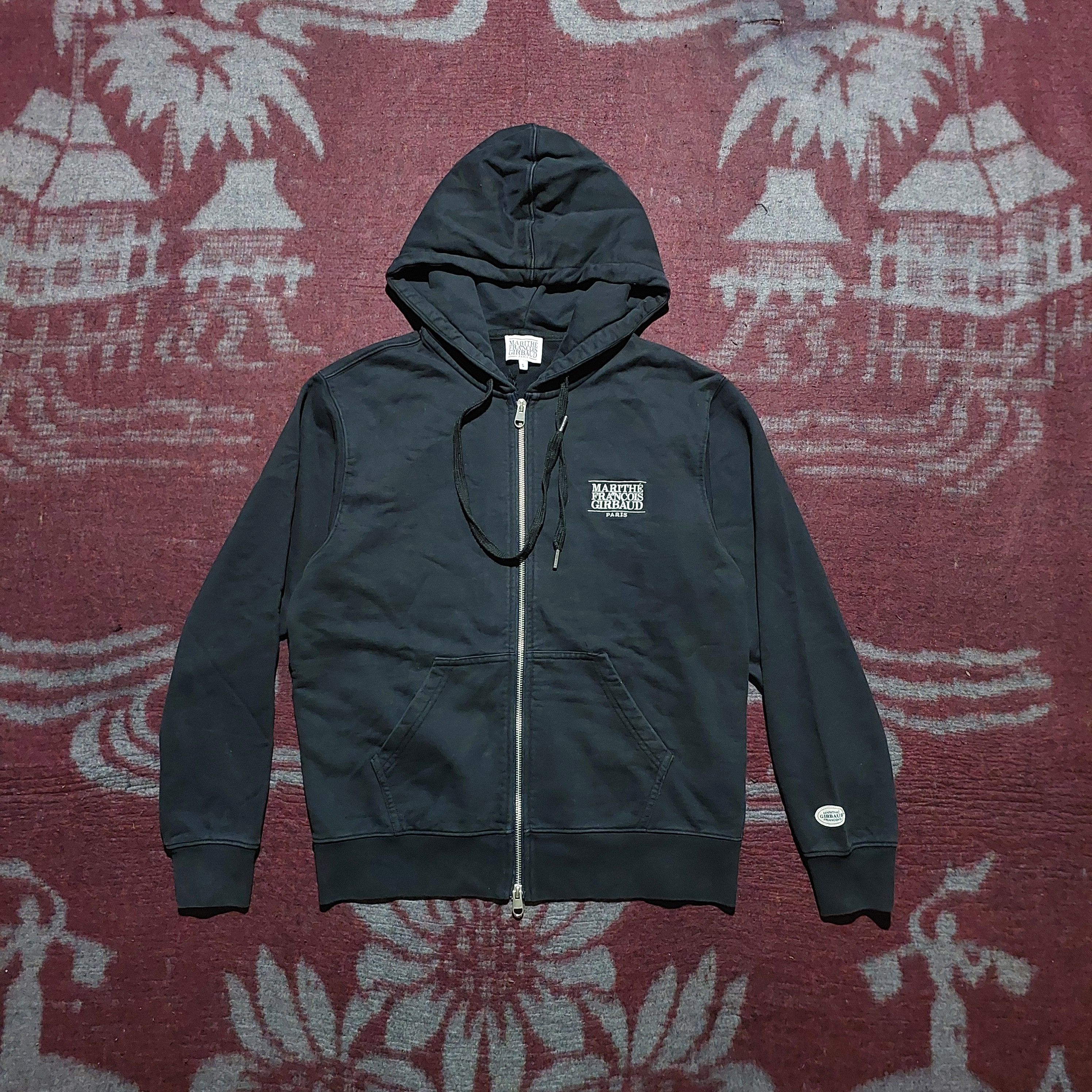 Marithe Francois Girbaud zip black hoodie