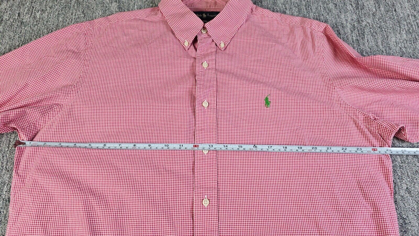 Ralph Lauren Polo Ralph Lauren Custom Fit Plaid Button-Down Shirt XL Pink Size US XL / EU 56 / 4 - 7 Thumbnail
