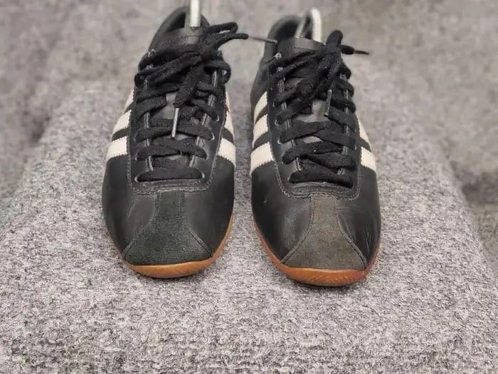 Adidas Vintage Adidas Originals Rekord Black Leather Sneaker Y2K Size US 6 / EU 39 - 10 Thumbnail