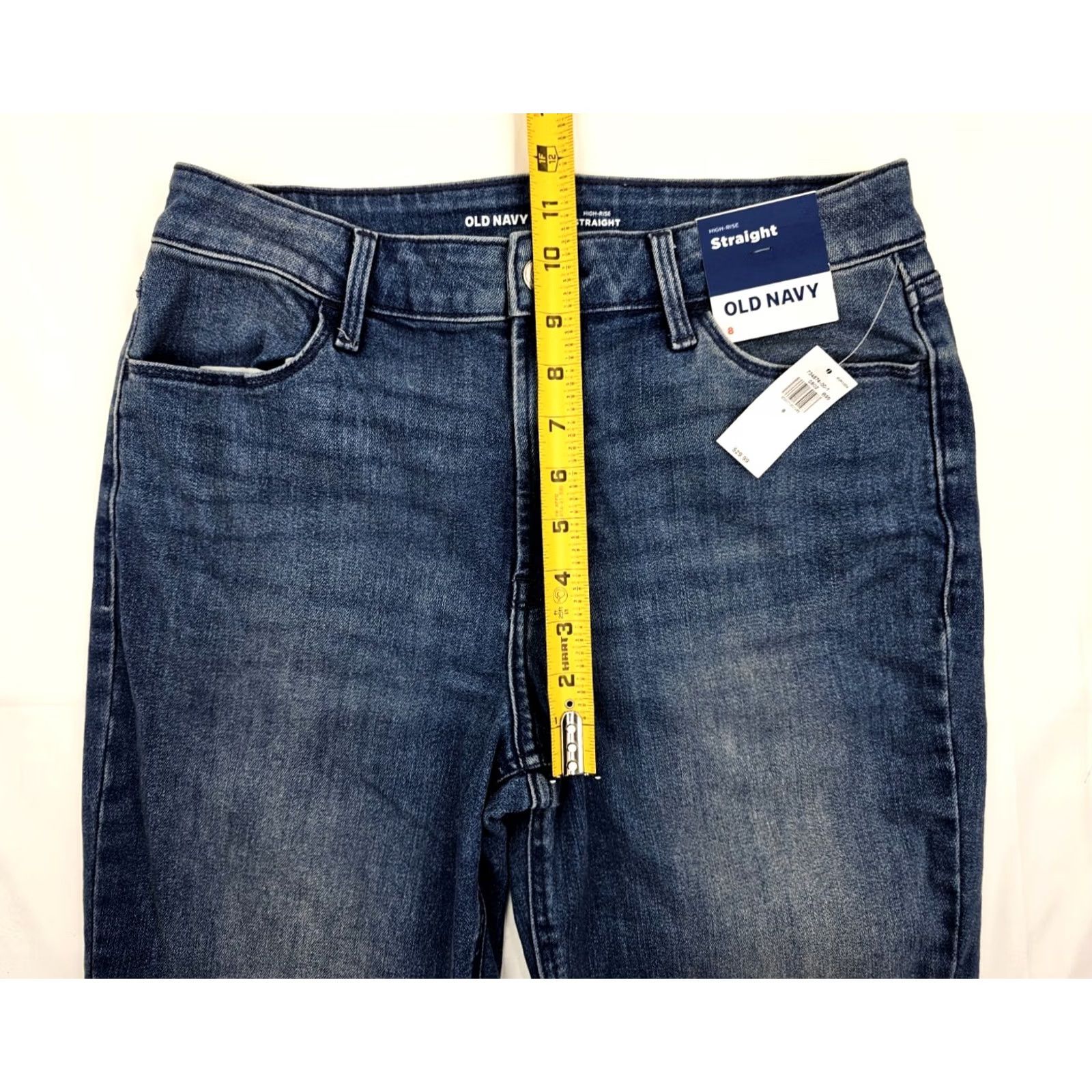 Old Navy Old Navy High Rise Straight Leg Jeans Women 8 Blue Stretch NWT Denim 29x29 Slimming 90s City Jeans Women Size 30" / US 8 / IT 44 - 5 Thumbnail