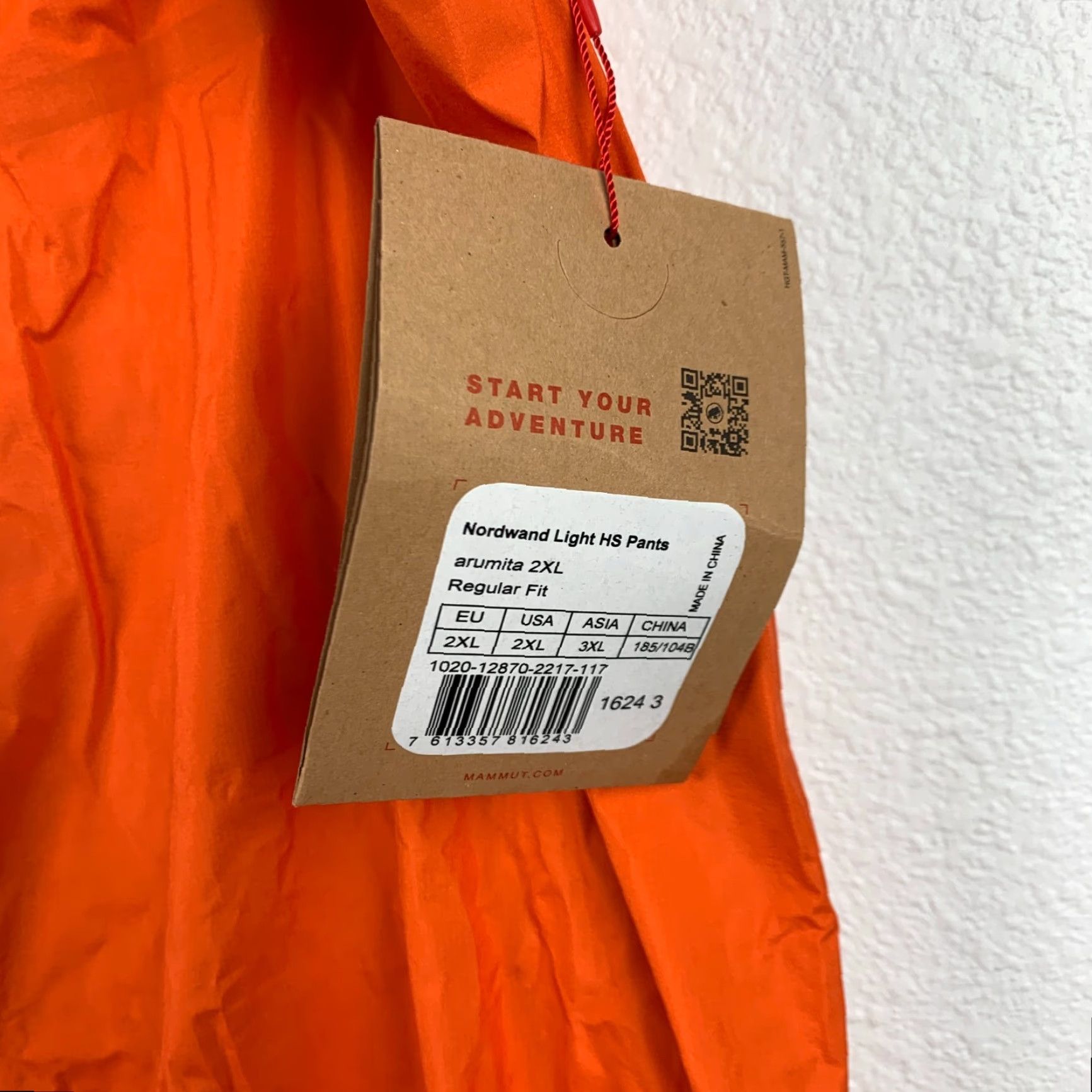 Mammut Mammut Arumita Orange Nordwand Light HS Hard Shell Pants Mens 2XL NWT Size US 39 - 4 Thumbnail