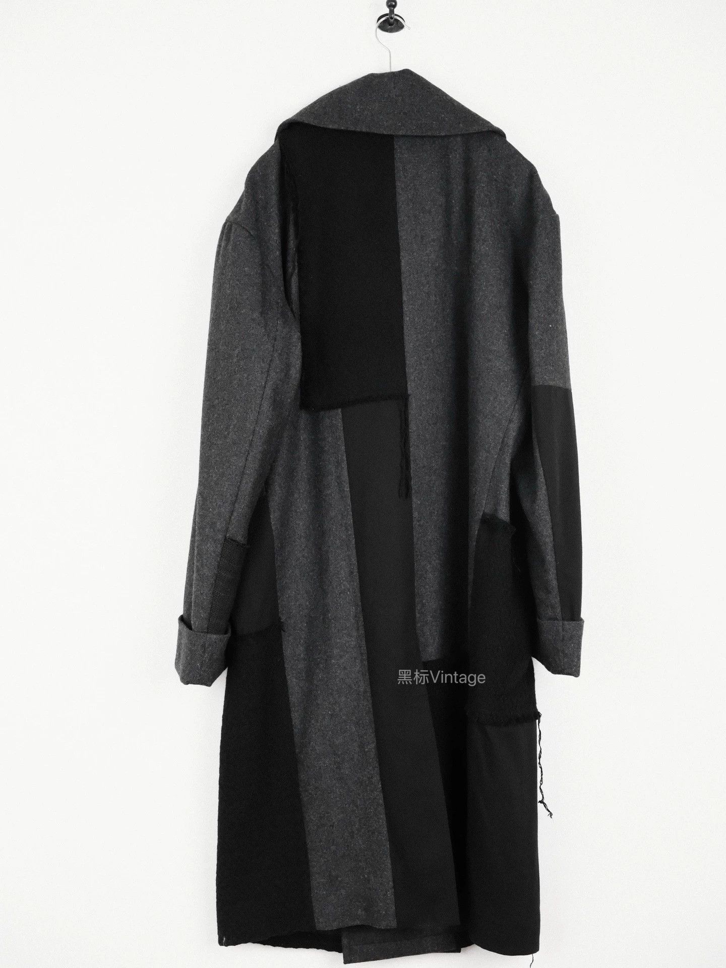 Yohji Yamamoto Yohji Yamamoto 20AW Mixed-Materials Collar Overcoat Size US S / EU 44-46 / 1 - 3 Thumbnail