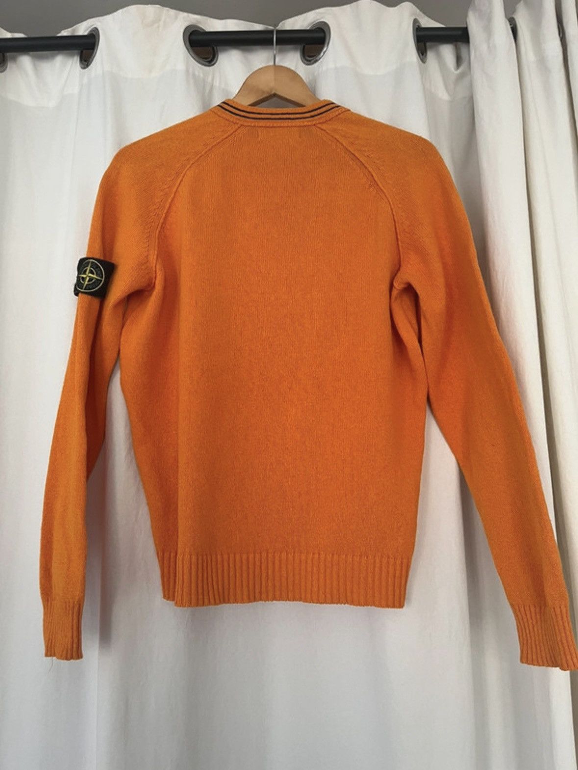 Stone Island Rare 90’s Massimo Osti Patch Orange Cotton Crew Neck Long Sleeve Jumper Pullover Sweater Size US M / EU 48-50 / 2 - 3 Thumbnail