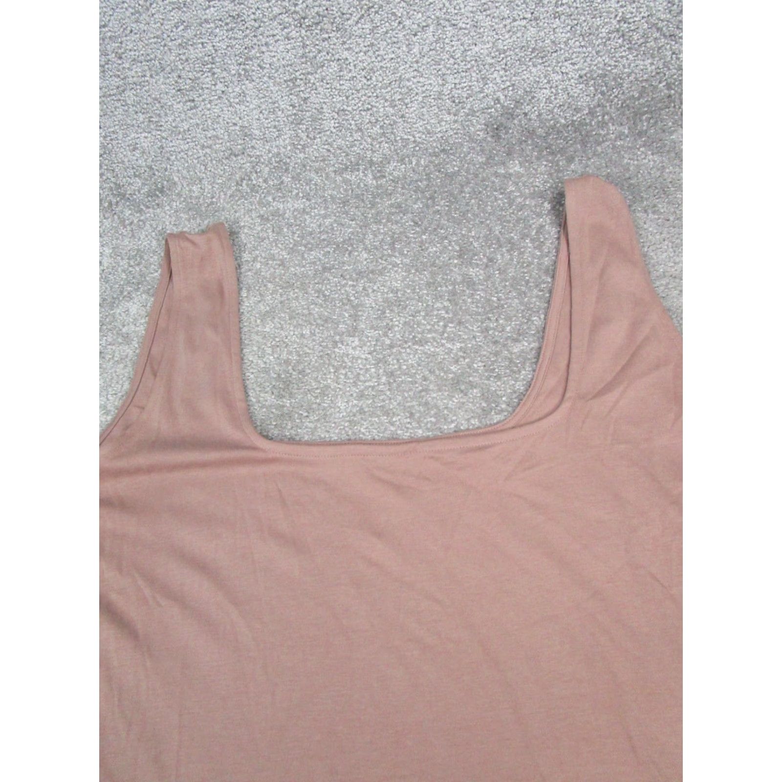Vince Vince Dress Womens XL Pink Pima Cotton Midi Square Neck Sleeveless A-Line Casual Shift Shirt Dress Size XL / US 12-14 / IT 48-50 - 2 Thumbnail