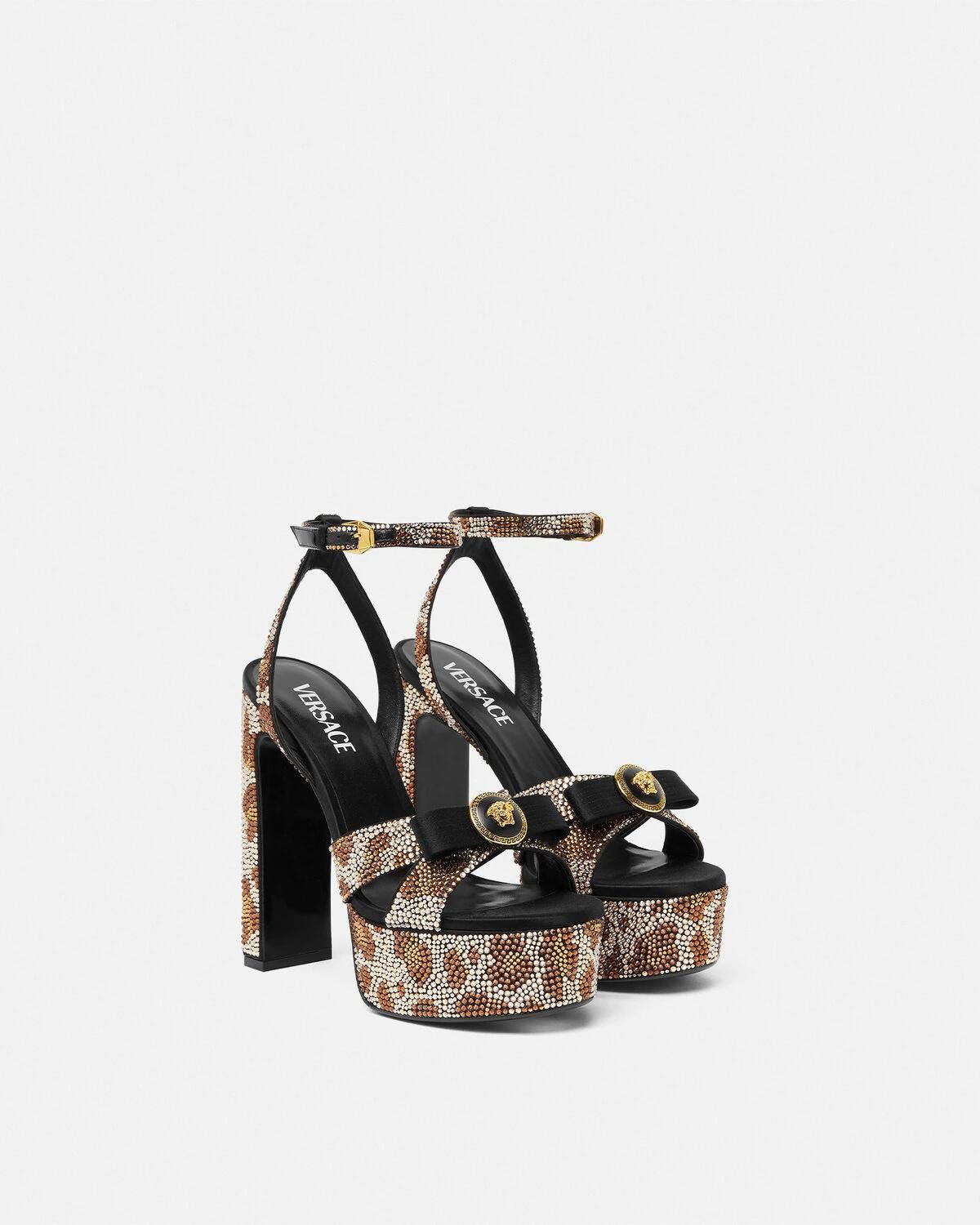 Versace Gianni Ribbon Leopard Sandals 140 mm Size 41 Size ONE SIZE - 2 Thumbnail