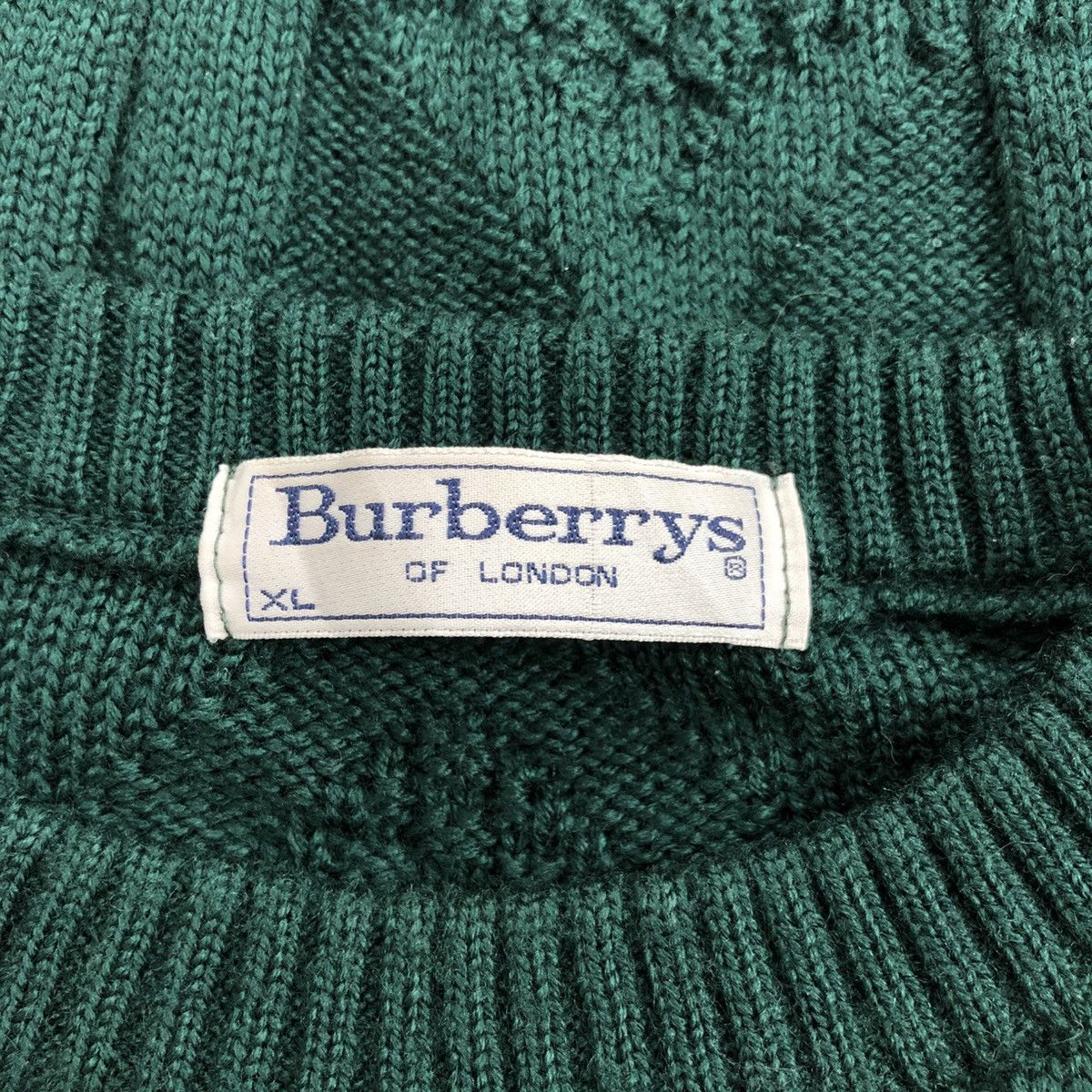 Burberry × Designer × Vintage Vintage Burberrys London Spell Out Knitted Sweaters Size US L / EU 52-54 / 3 - 5 Thumbnail