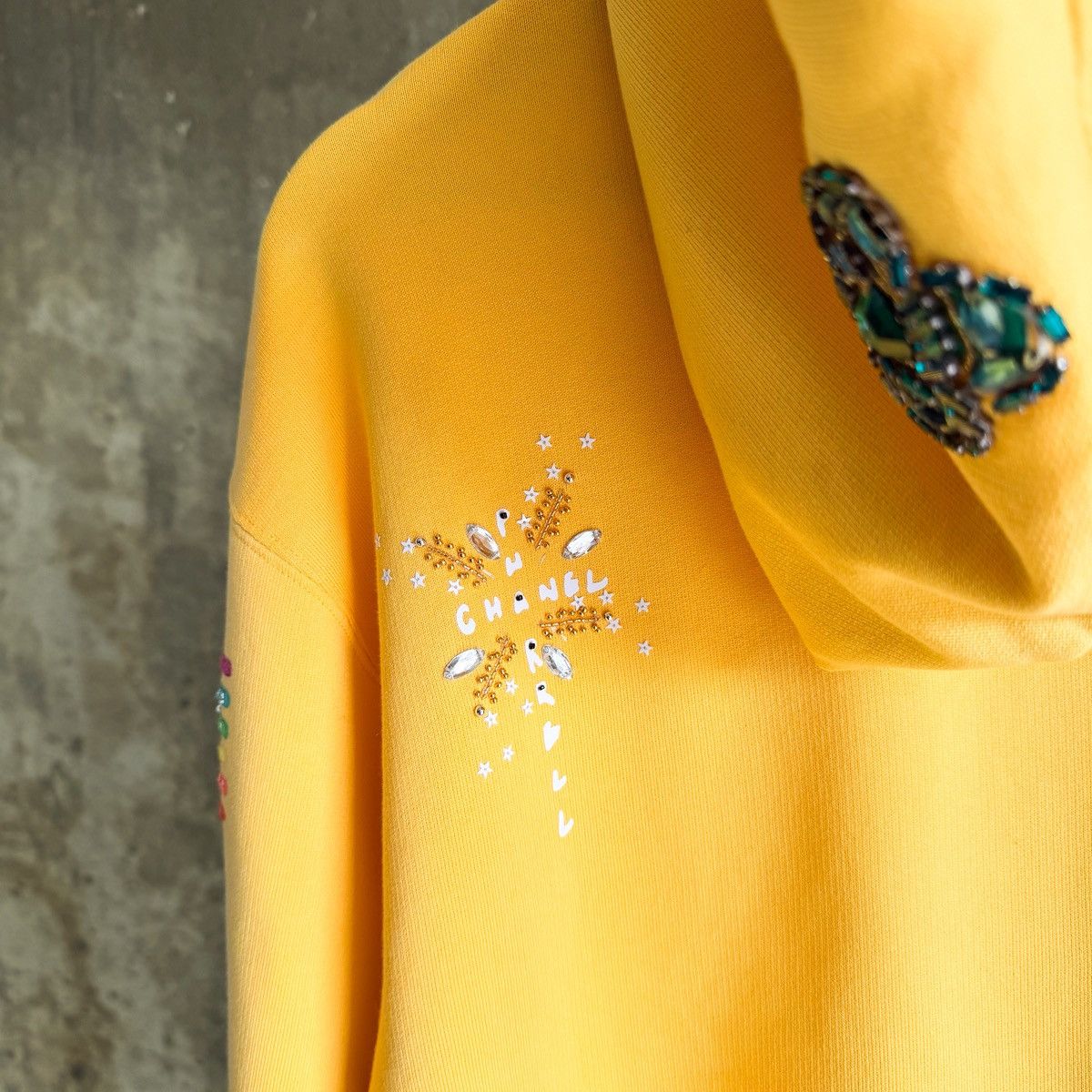 Chanel Chanel x Pharrell 2019 Coco Hand Beaded Lesage Yellow Hoodie Size US M / EU 48-50 / 2 - 13 Thumbnail