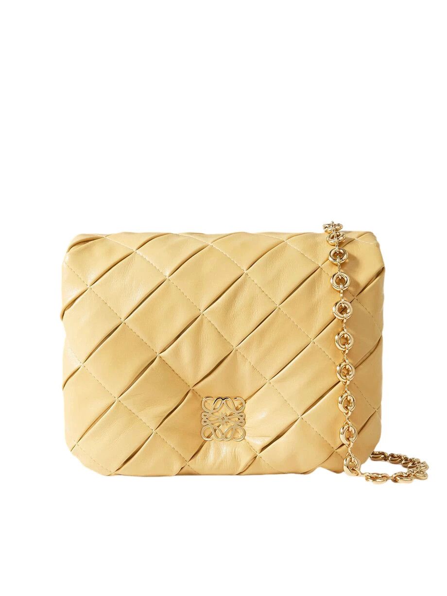 Loewe LOEWE Goya Medium Puffer Pleated Leather Handbag Size ONE SIZE - 1 Thumbnail