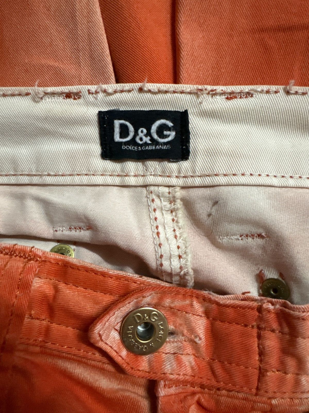 Dolce & Gabbana Flared Orange Claw Mark Dolce & Gabanna Pants. Size 29" - 16 Thumbnail