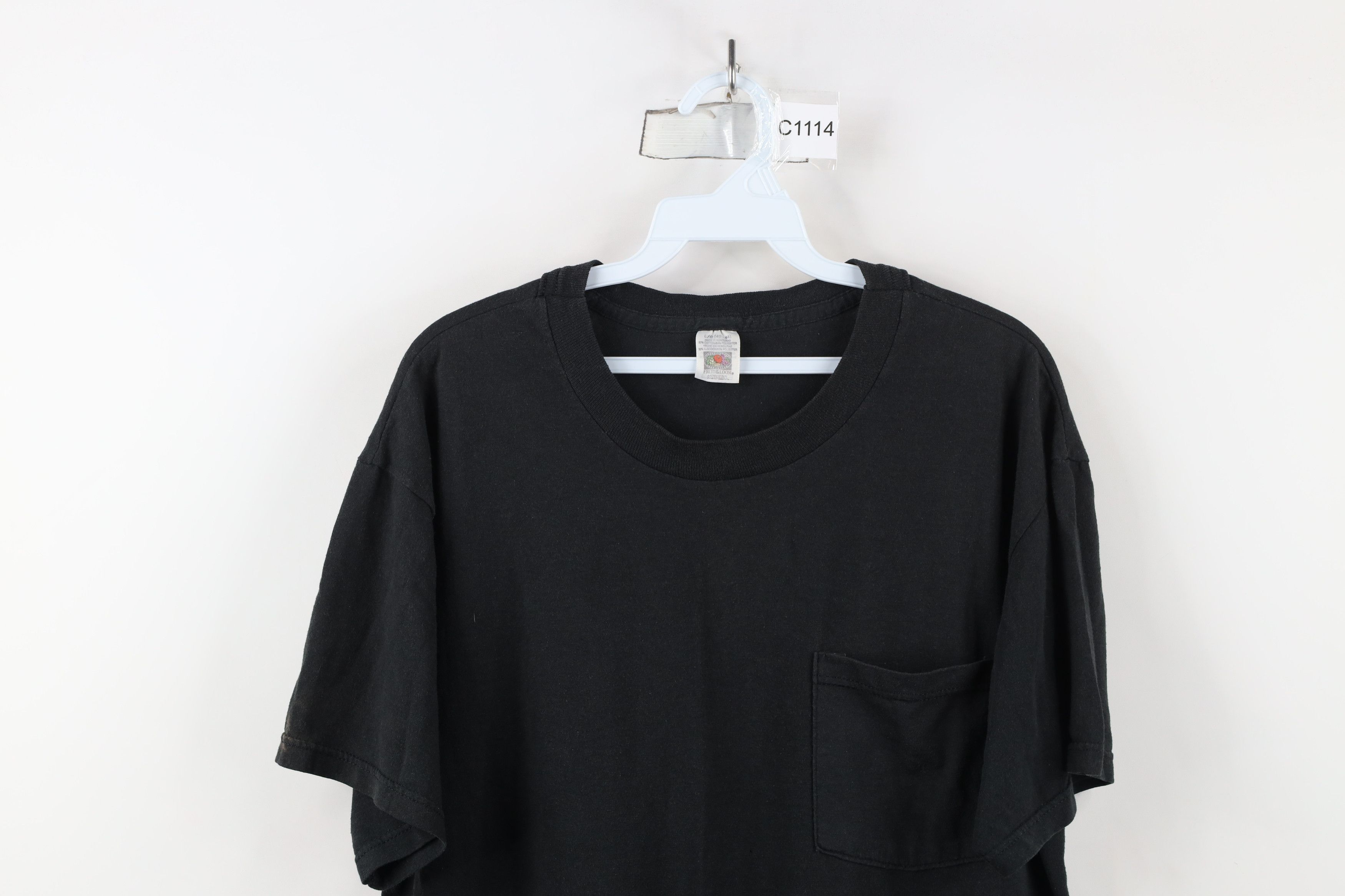Vintage Vintage 90s Streetwear Pocket Short Sleeve T-Shirt Black Size US L / EU 52-54 / 3 - 2 Thumbnail