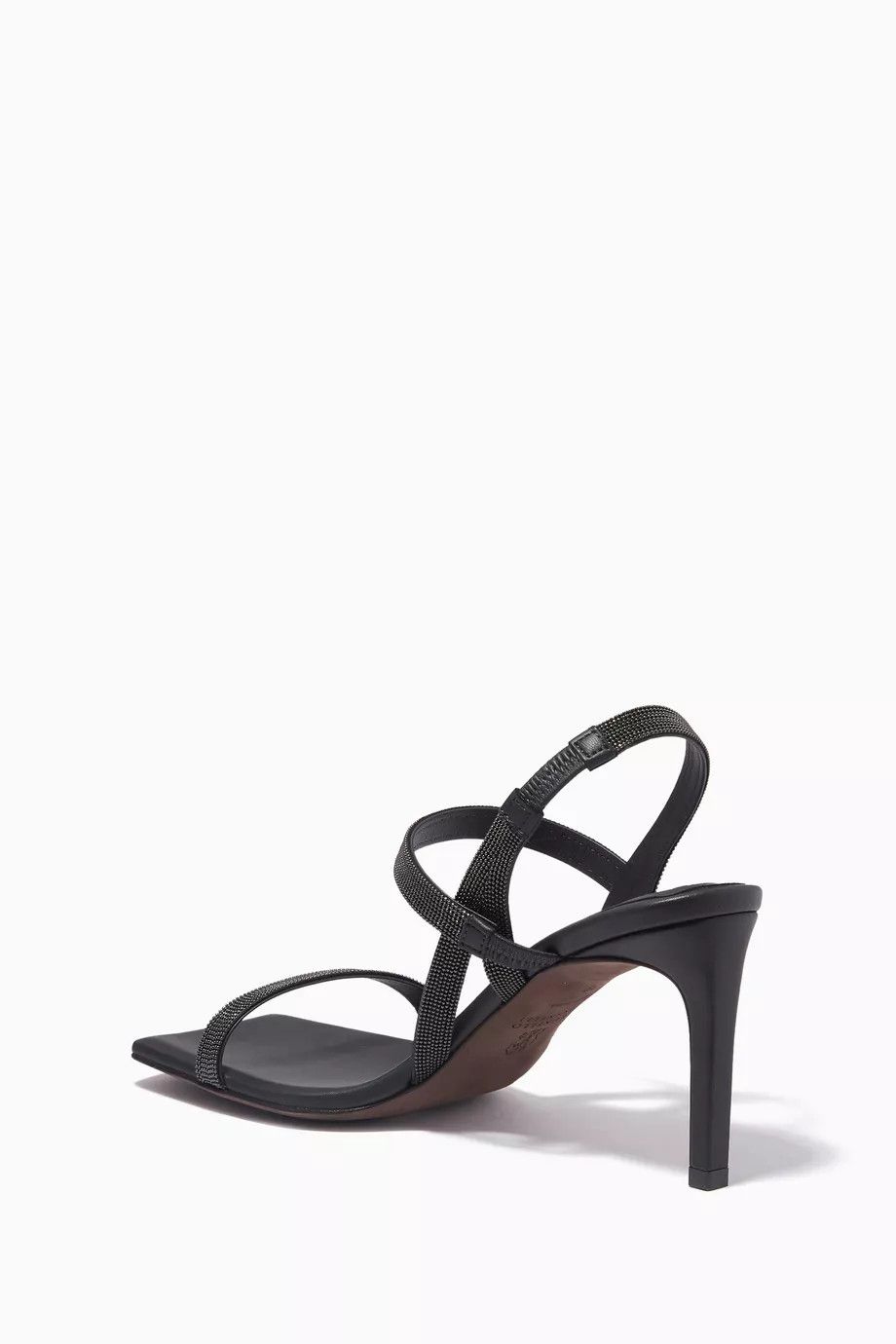 Brunello Cucinelli o1y0725 Leather Sandals in Black Size US 9.5 / IT 39.5 - 3 Thumbnail
