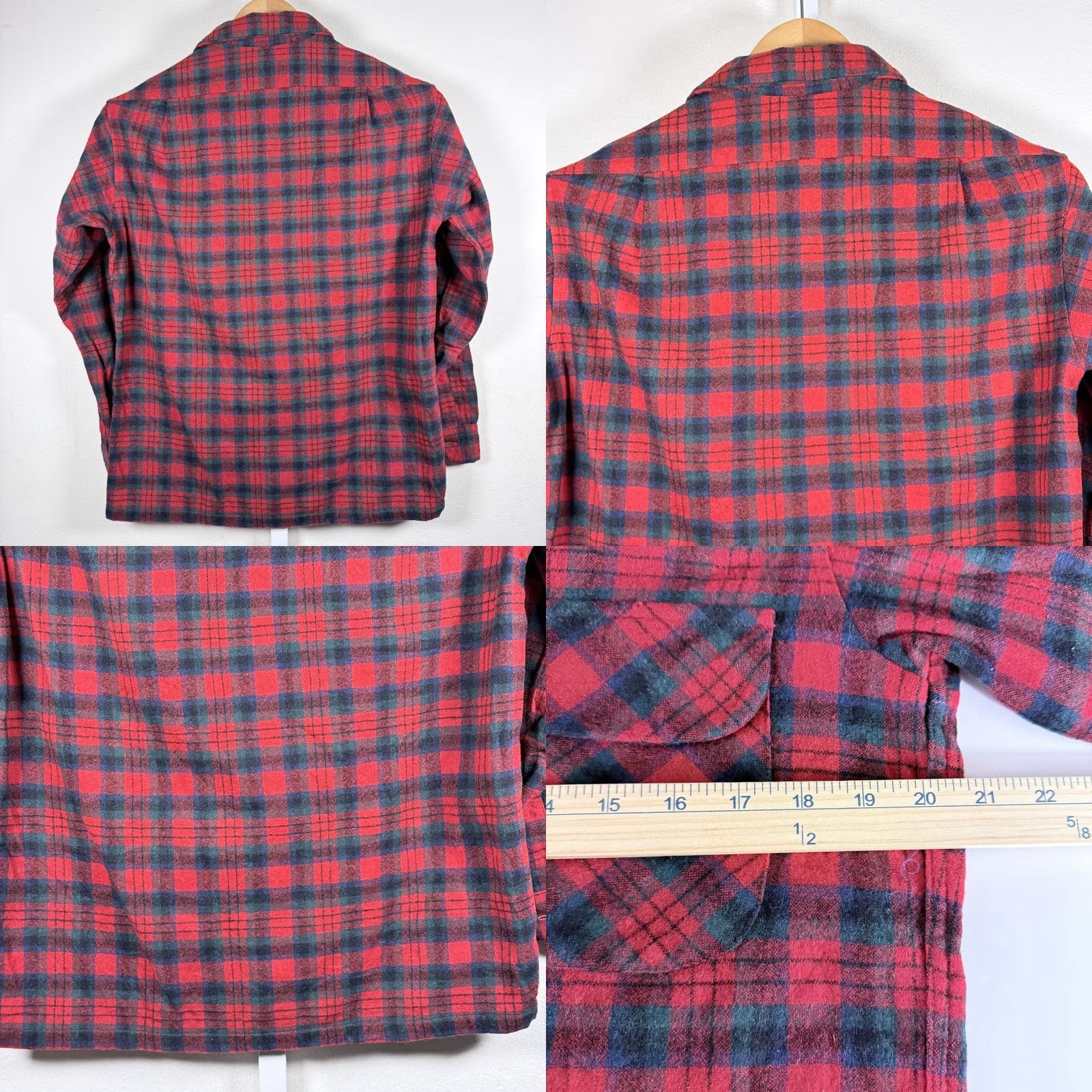 Pendleton VINTAGE Pendleton Shirt Plaid Wool USA Made Medium Blue Red Mens Size US M / EU 48-50 / 2 - 8 Thumbnail