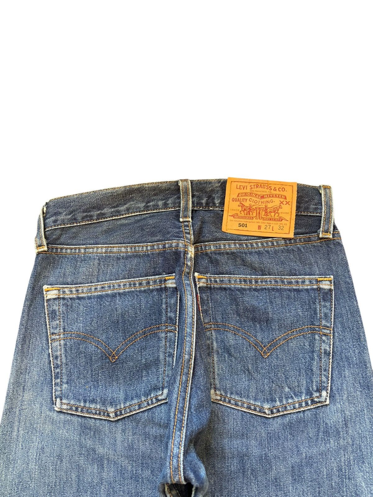 Levi's Vintage 90s Levis 501 Faded Wash Distressed Jeans Size US 26 / EU 42 - 4 Thumbnail