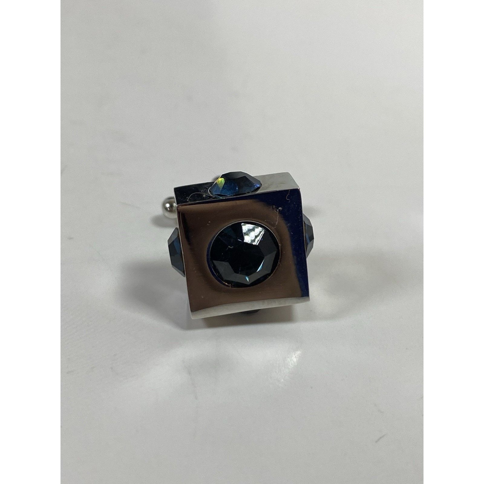 Other Cubic Cufflinks w Blue Stones Size ONE SIZE - 3 Thumbnail