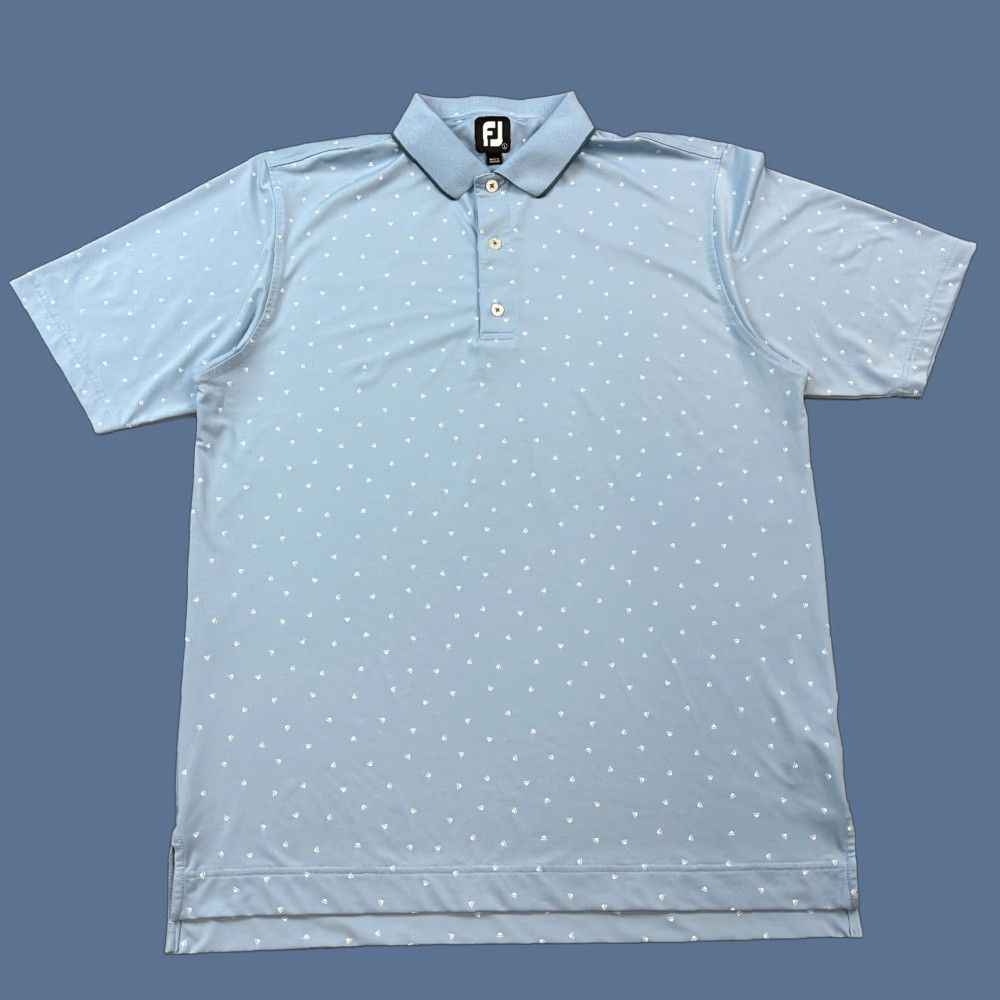 Footjoy FootJoy Polo Shirt Mens Large Blue Push Play Print Lightweight Performance Golf Shirt Size US L / EU 52-54 / 3 - 1 Thumbnail