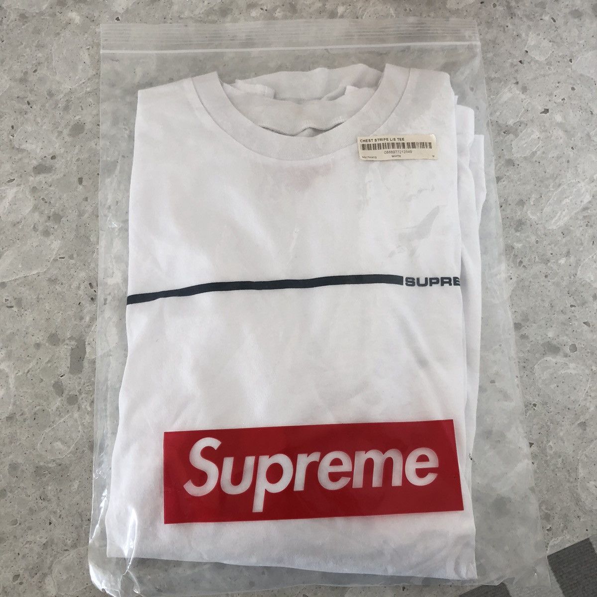 Supreme New Supreme Chest Stripe Tee LS Long Sleeve Shirt Medium Size US M / EU 48-50 / 2 - 2 Thumbnail