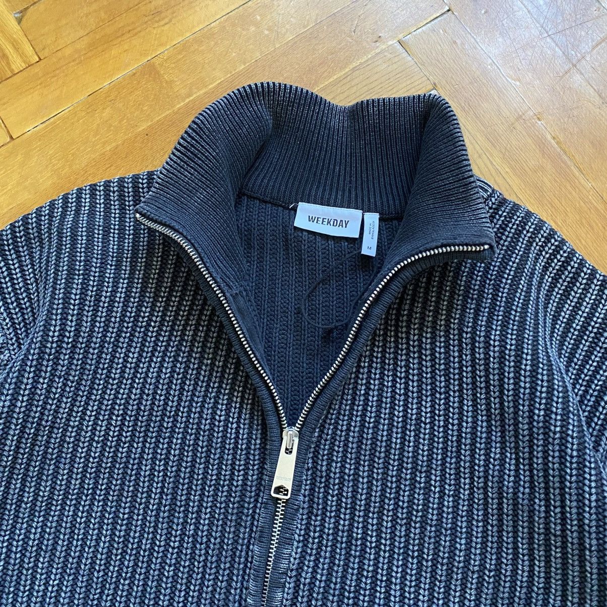 Weekday WEEKDAY Y2K HEAVY KNITTED GARMENT DYED ZIP SWEATER Size US M / EU 48-50 / 2 - 3 Thumbnail