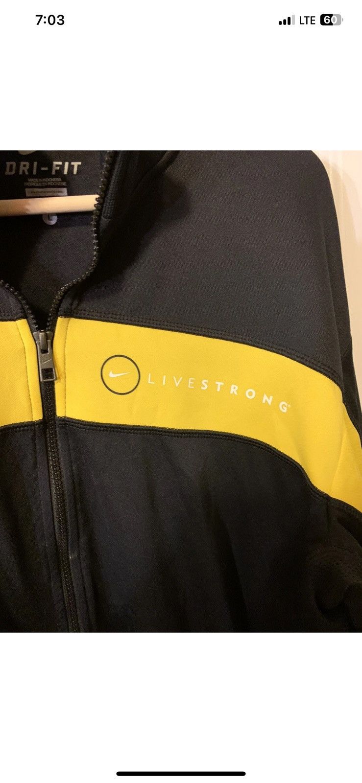 Nike Nike mens sz L livestrong jacket windbreaker dri fit black Size US L / EU 52-54 / 3 - 5 Thumbnail