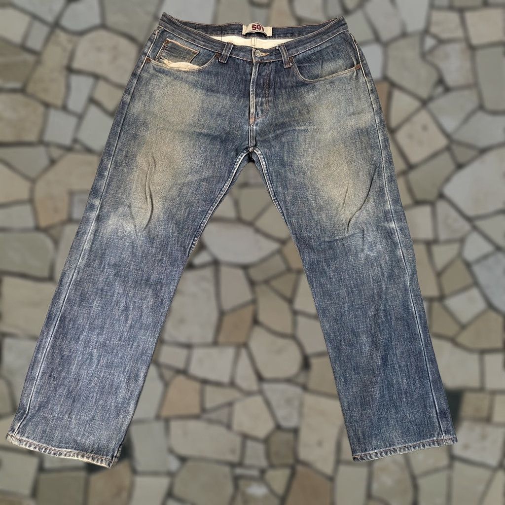 Levi's VINTAGE Levi's 501 Jeans Mens 36x29 Selvedge LVC Thrashed Distressed Tag 38x32 90s Size US 36 / EU 52 - 1 Thumbnail