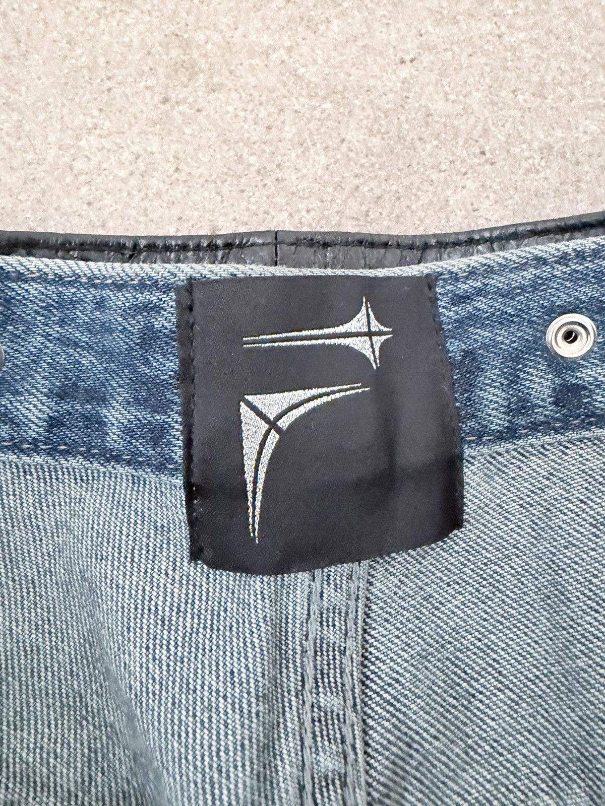 Fila × Thug Club dragon leather denim mix short Size US 30 / EU 46 - 3 Thumbnail